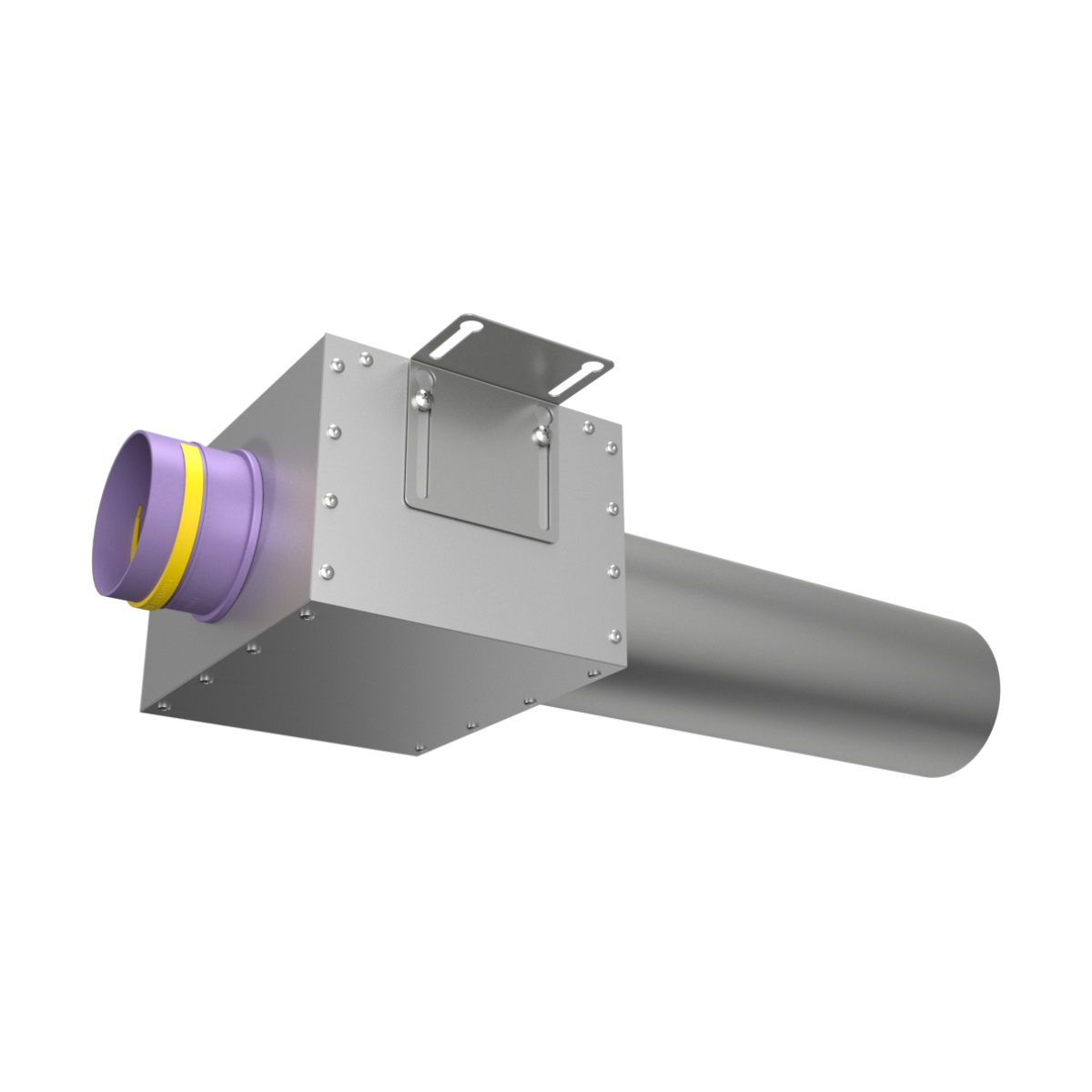 Изображение товара Пленум прямой круглый Provent VPDL 125/90×1 на 1 выход 400 мм