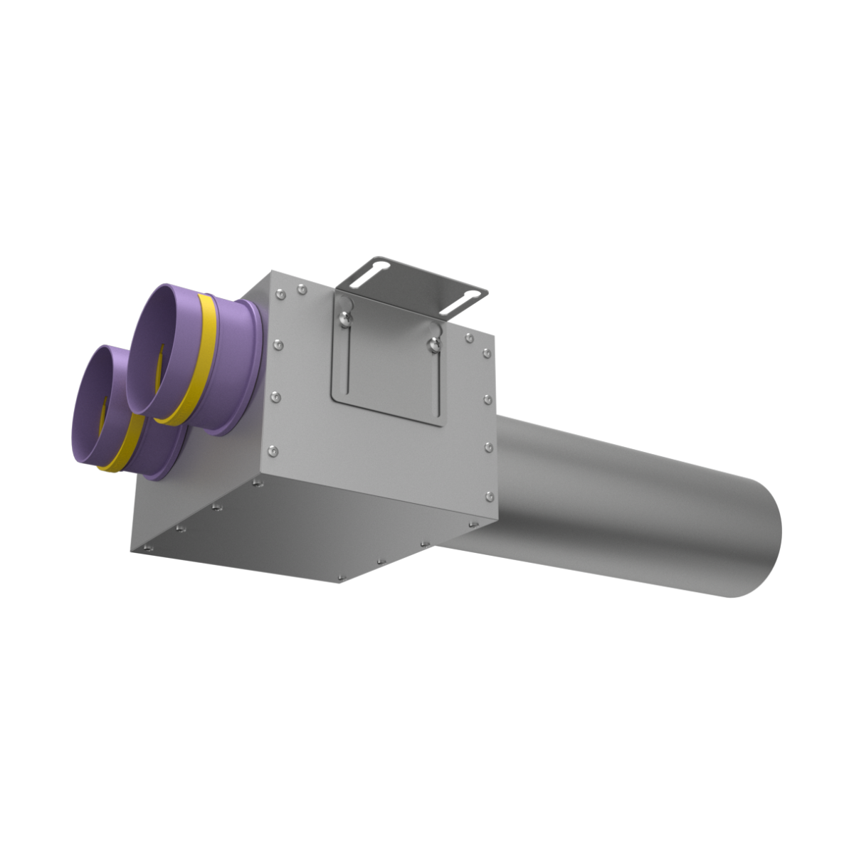 Изображение товара Пленум прямой круглый PROVENT VPDL 125/90×2 адаптер для вентиляции 400 мм