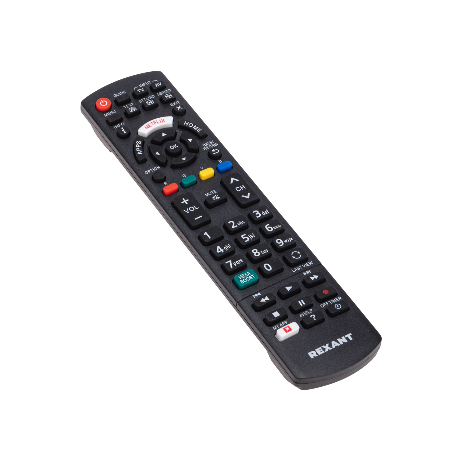 Изображение товара Универсальный инфракрасный пульт Rexant для телевизоров Panasonic, черный