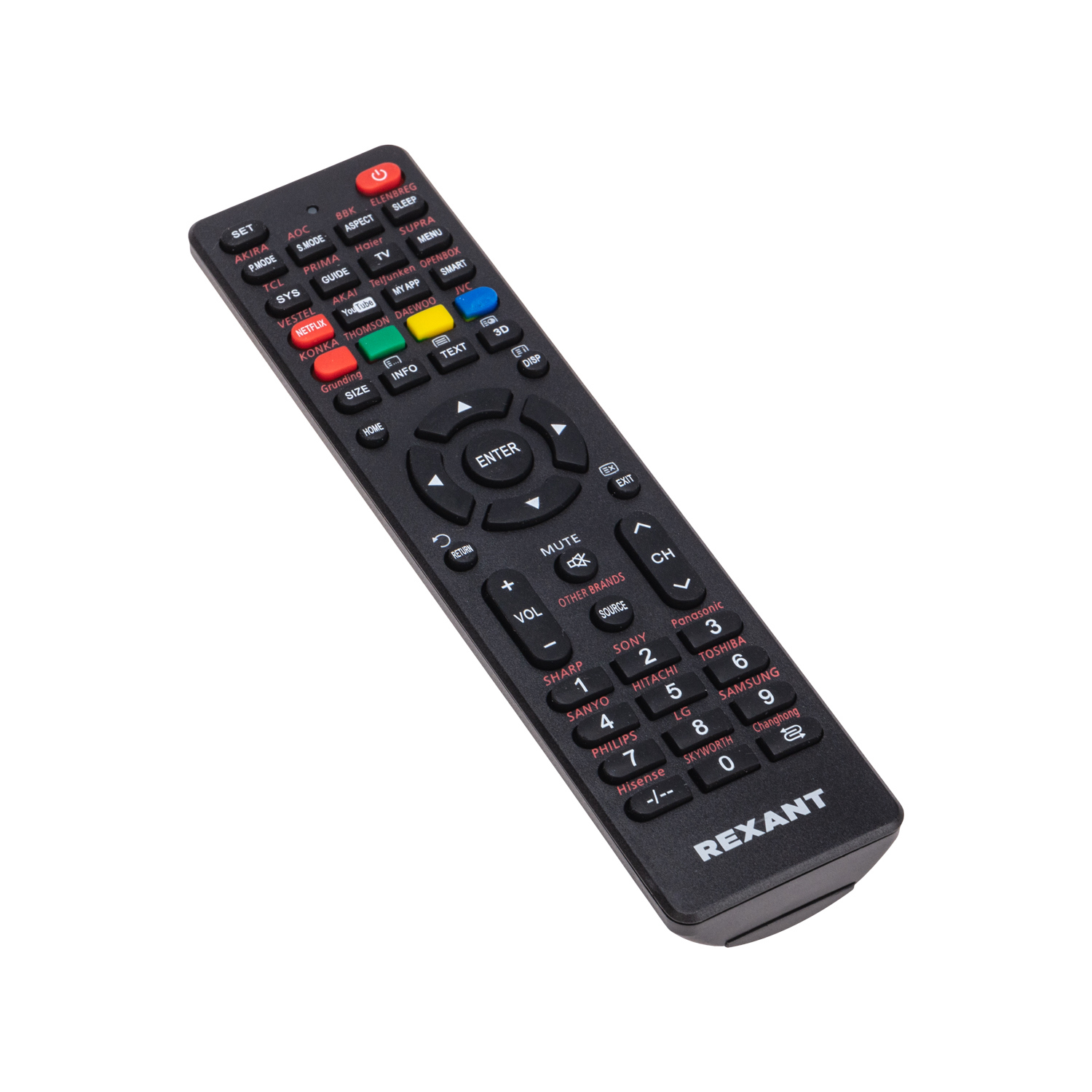 Изображение товара Универсальный инфракрасный пульт для телевизора Rexant RX-708E с 49 кнопками