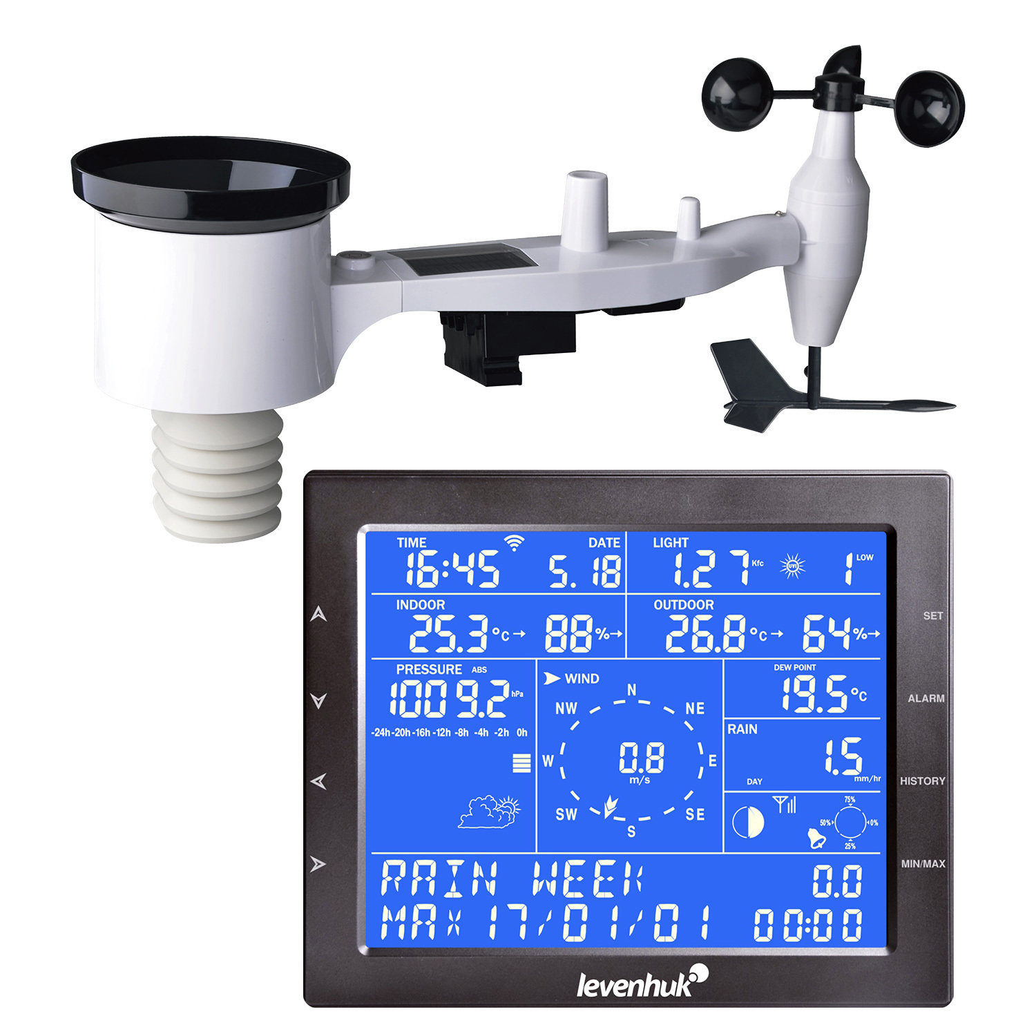 Изображение товара Метеостанция Levenhuk Wezzer PRO LP330 цвет черный
