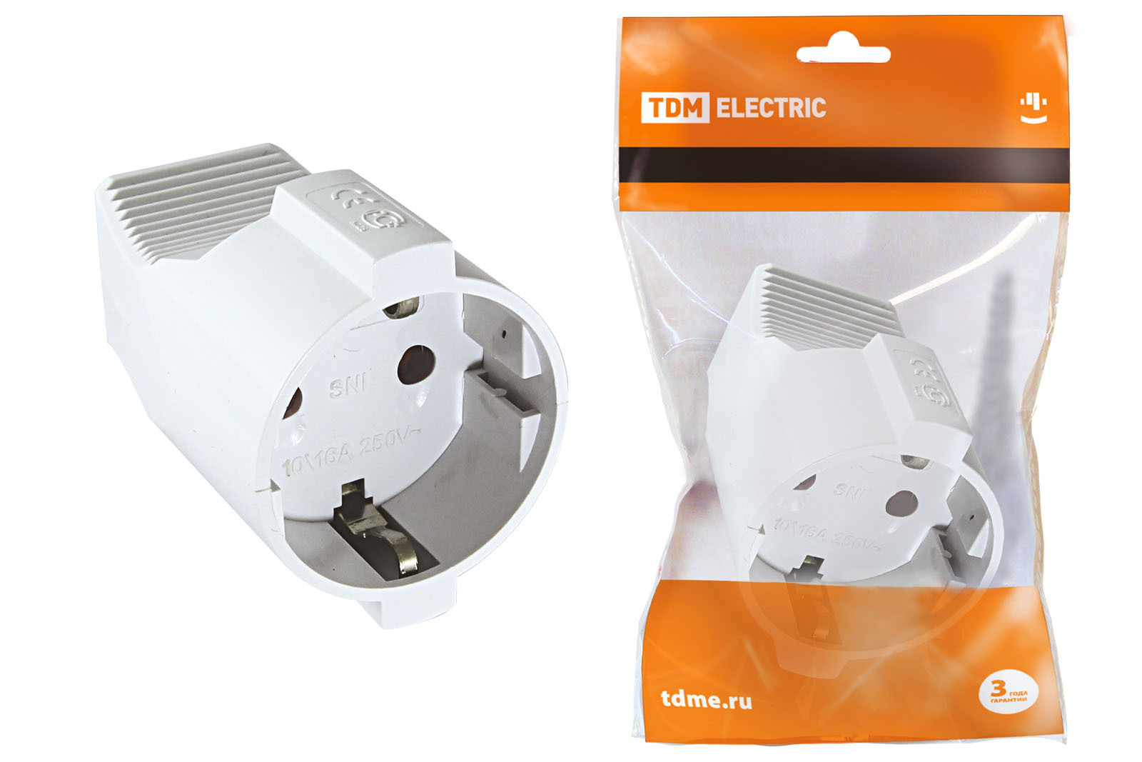 Изображение товара Розетка кабельная Tdm electric SQ1806-0031 с заземлением 250 В 16 A цвет белый Изображение товара Розетка кабельная Tdm electric SQ1806-0031 с заземлением 250 В 16 A цвет белый