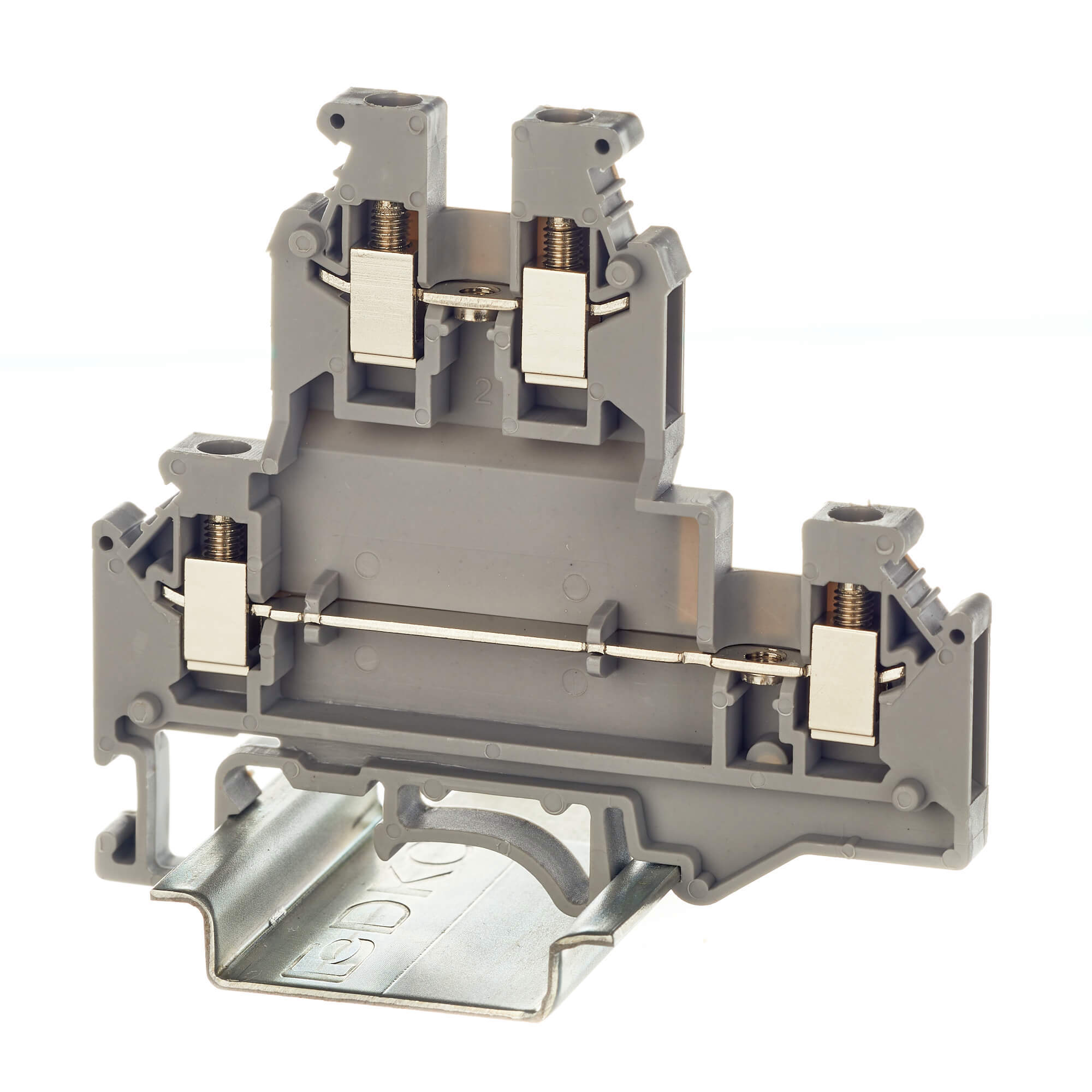 Изображение товара Клемма двухуровневая Nuputuk 4-проводная 2,5 мм серый DKC