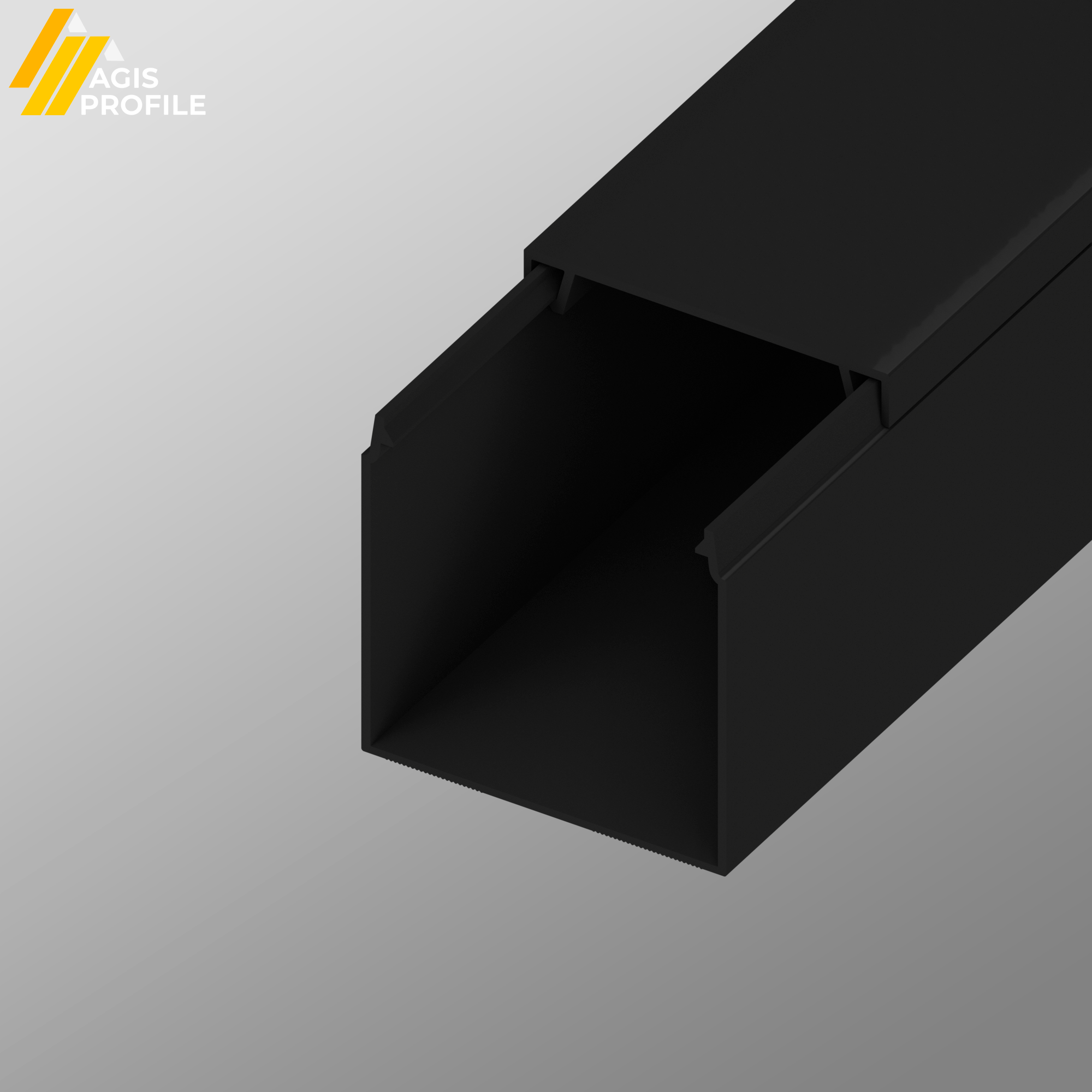 Изображение товара Кабель-канал Agis profile 40x40 мм 2 м цвет черный 5 шт.