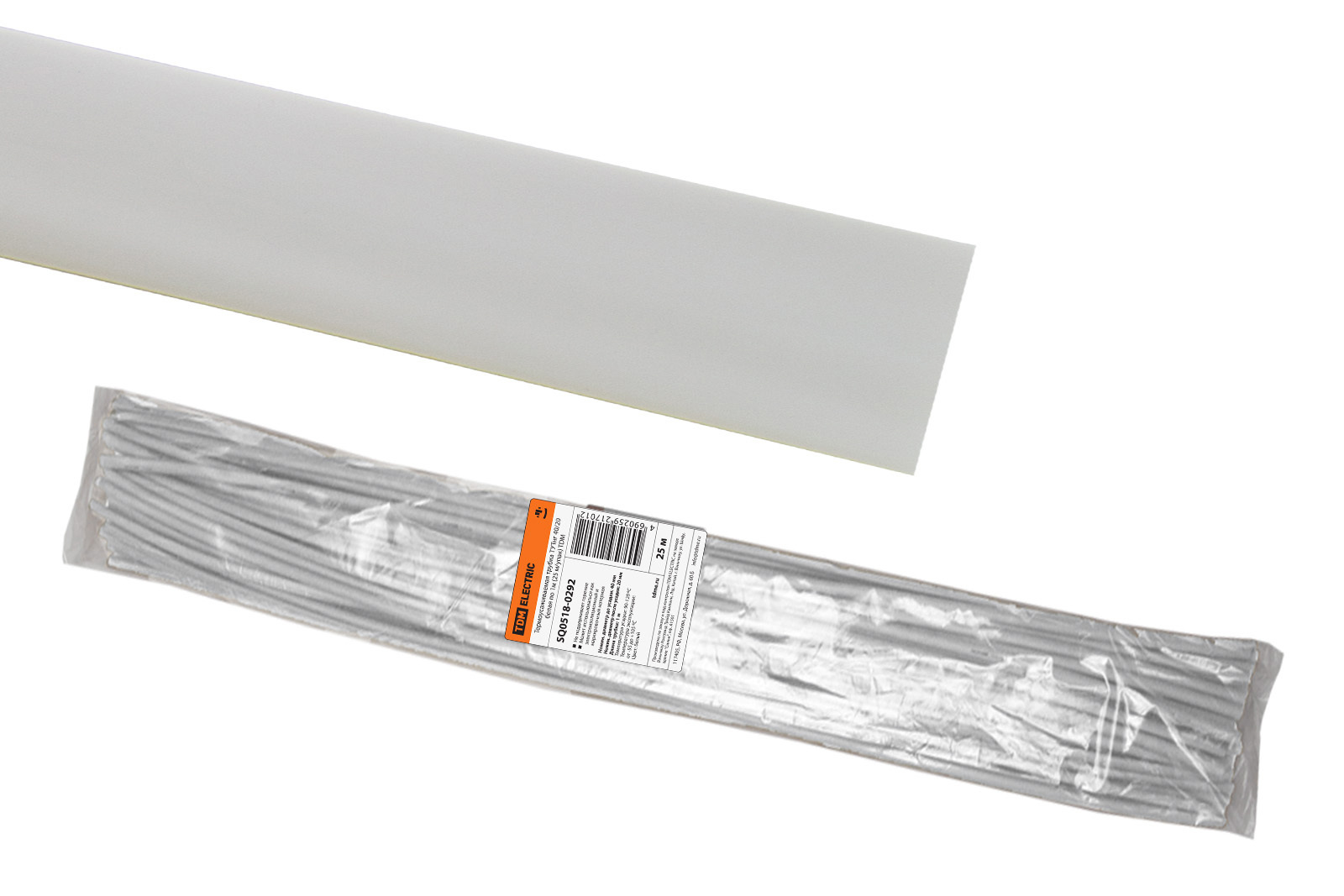 Изображение товара Термоусадочная трубка Tdm electric ТУТнг 40/20 цвет белый 1 м/25 м в упаковке