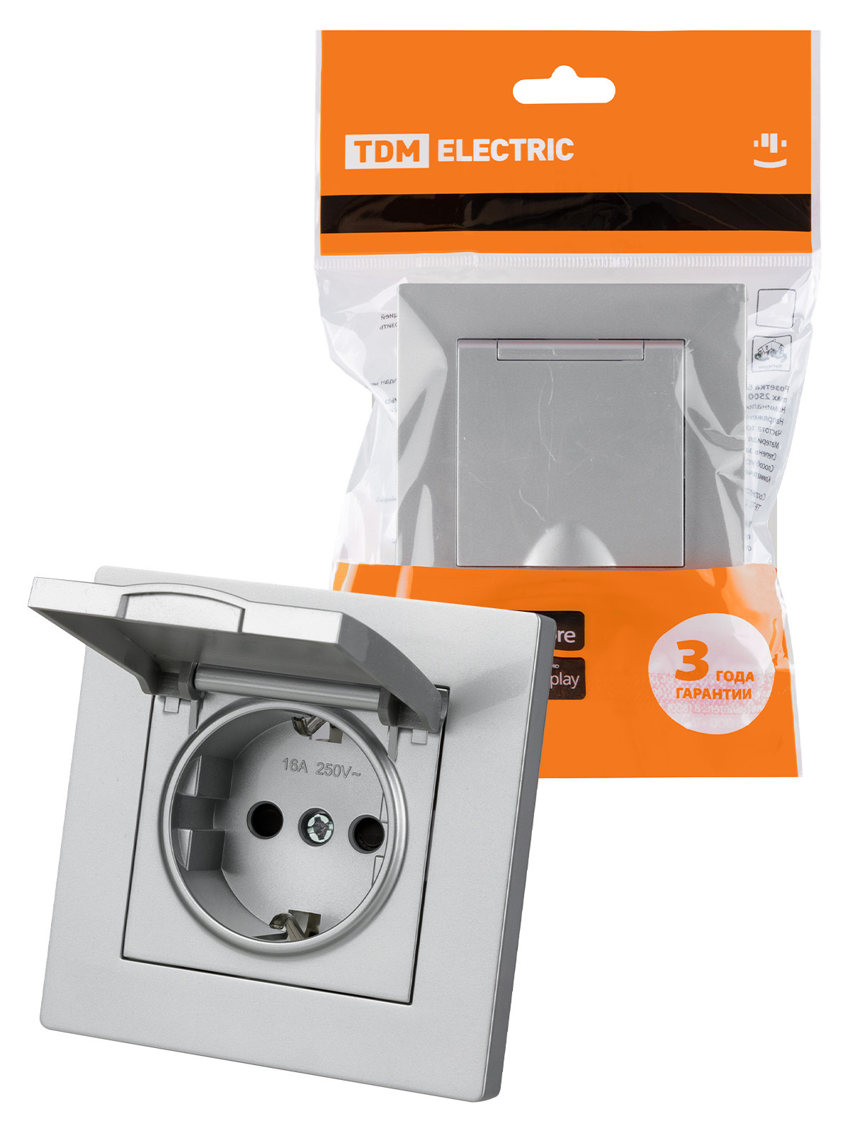 Изображение товара Встраиваемая розетка Tdm electric Сенеж SQ1816-0239 с заземлением серого цвета Изображение товара Встраиваемая розетка Tdm electric Сенеж SQ1816-0239 с заземлением серого цвета