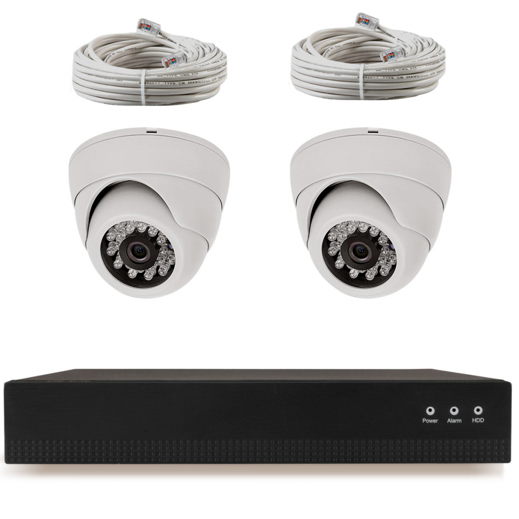 Изображение товара Комплект видеонаблюдения IP 8 Мп Ps-Link KIT-A802IP-POE 2 камеры для помещения