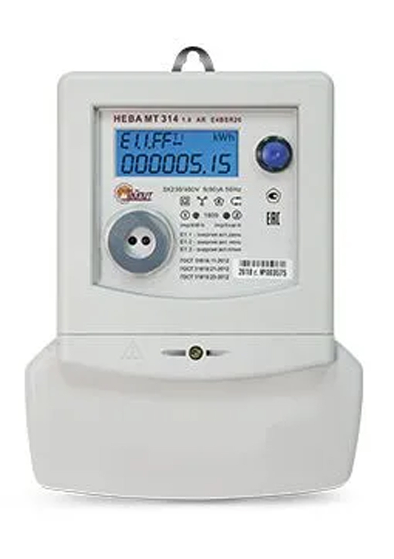 Изображение товара Счетчик электроэнергии Нева МТ 314 1.0 AR RF2BSR29 трехфазный