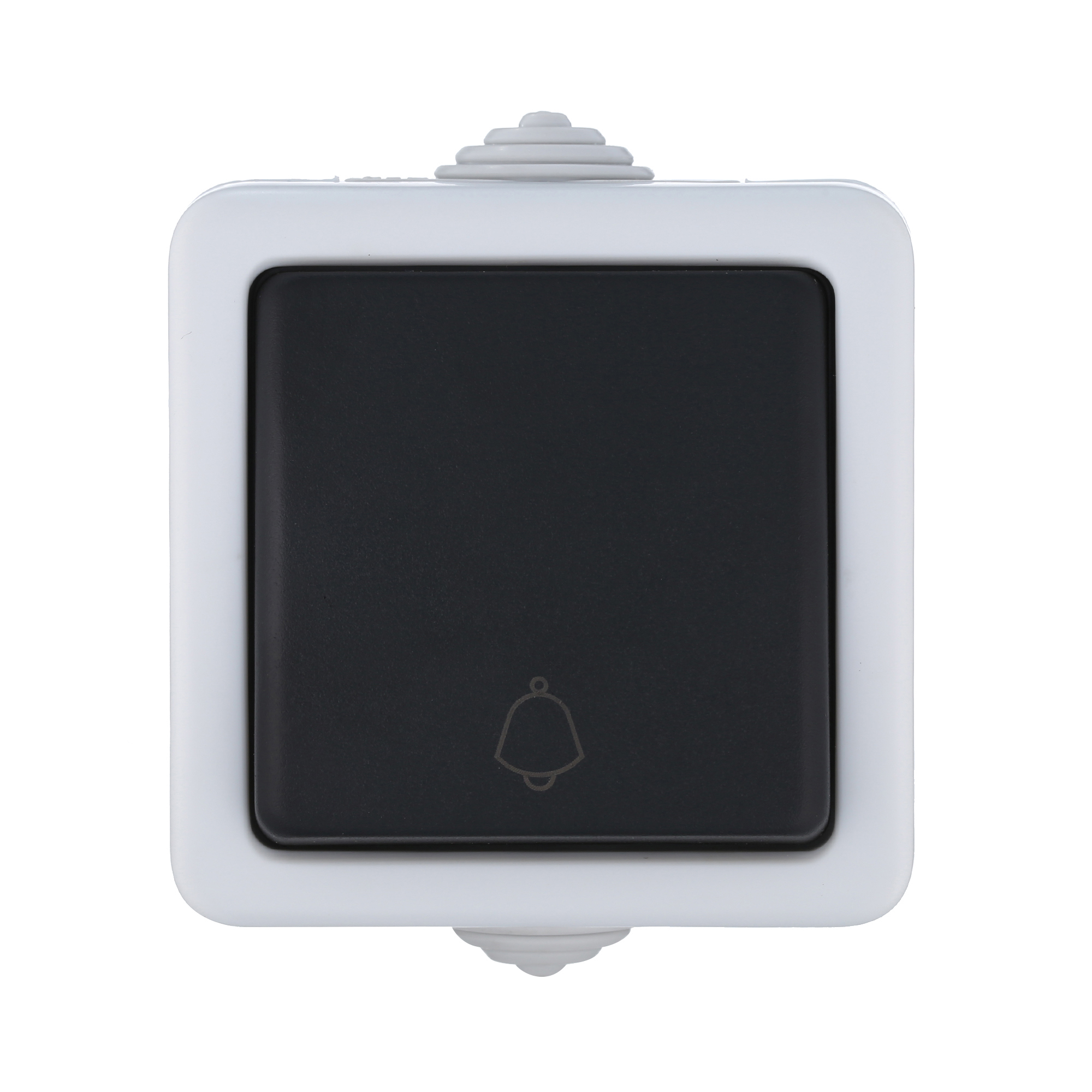 Изображение товара Выключатель кнопочный накладной AQUA LK STUDIO 1 клавиша IP54 серый