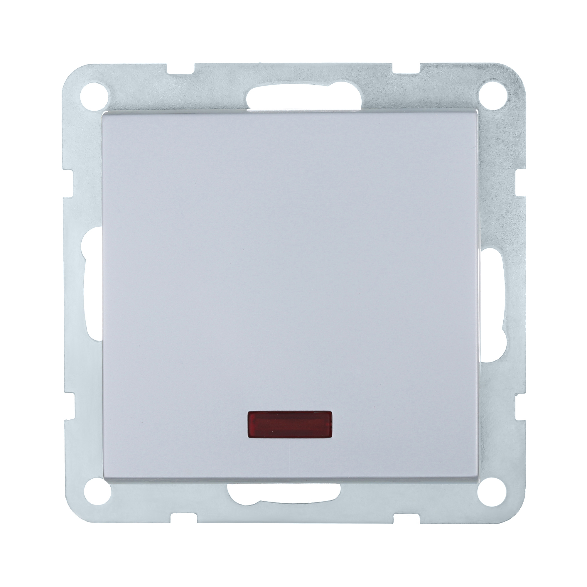 Изображение товара Переключатель встраиваемый Lk studio LK80 840403-1 1 клавиша с подсветкой цвет серебристый металлик