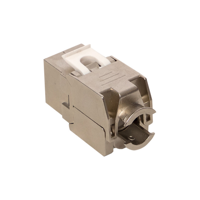 Изображение товара Модуль Keystone Teracom Pro Cat.5E экранированный STP 110 IDC 180 градусов самозажимной цвет серебристый металлик