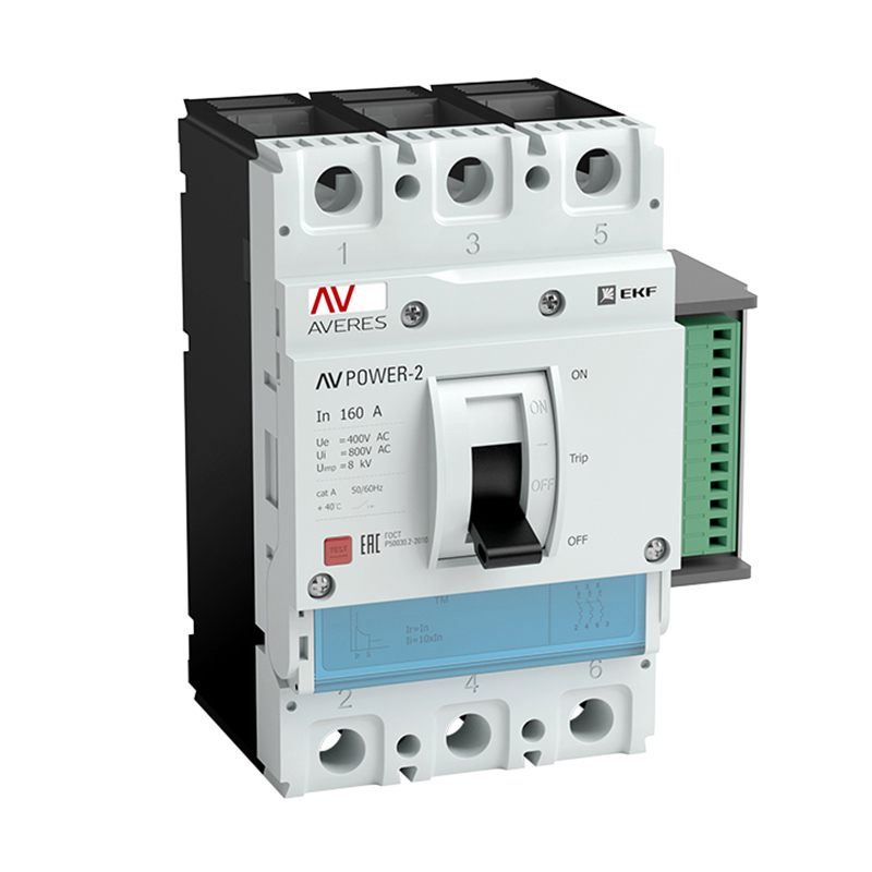 Изображение товара Автоматический выключатель Ekf Averes AV Power-5/3 3P 250 А 80 кА mccb-53-1250M-6.2-av