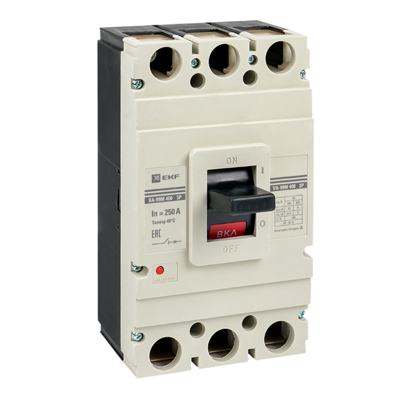 Изображение товара Автоматический выключатель Ekf ВА-99М 3P 400 А 40 кА mccb99-400-250m