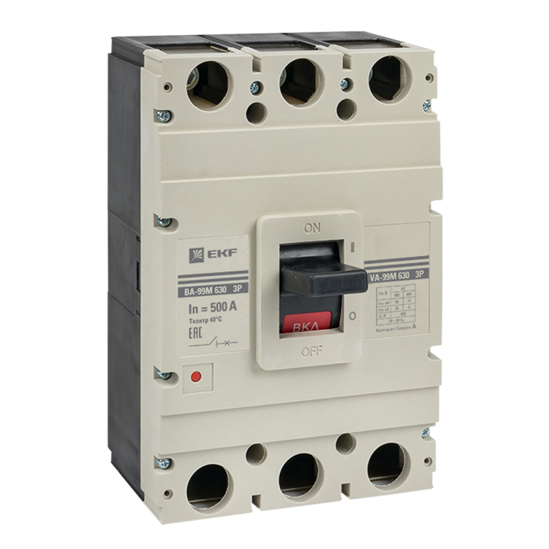 Изображение товара Автоматический выключатель Ekf ВА-99М 3P 630 А 50 кА mccb99-630-500m Изображение товара Автоматический выключатель Ekf ВА-99М 3P 630 А 50 кА mccb99-630-500m