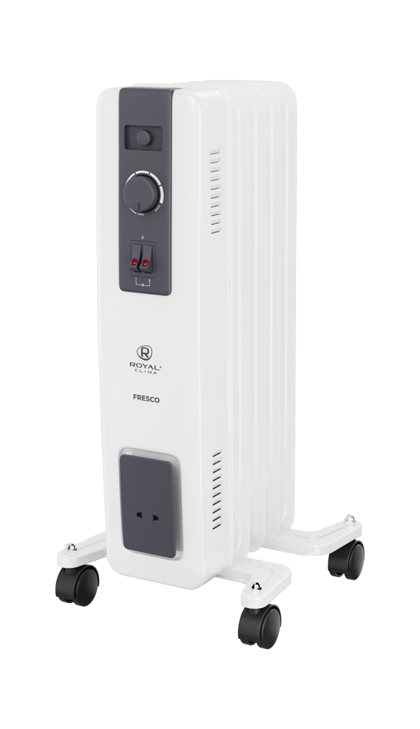 Изображение товара Обогреватель масляный Royal Clima FR7-1500M с механическим термостатом 1500 Вт цвет белый
