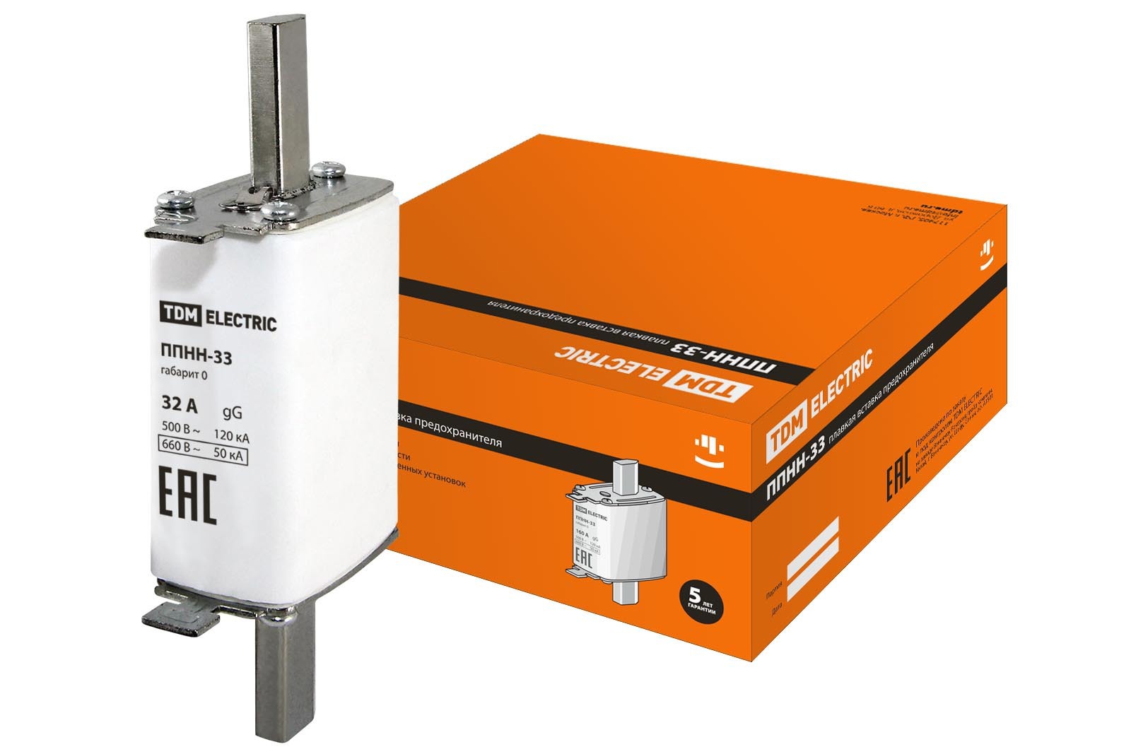 Изображение товара Плавкая вставка предохранителя Tdm electric ППНН-33 32 А 2 шт