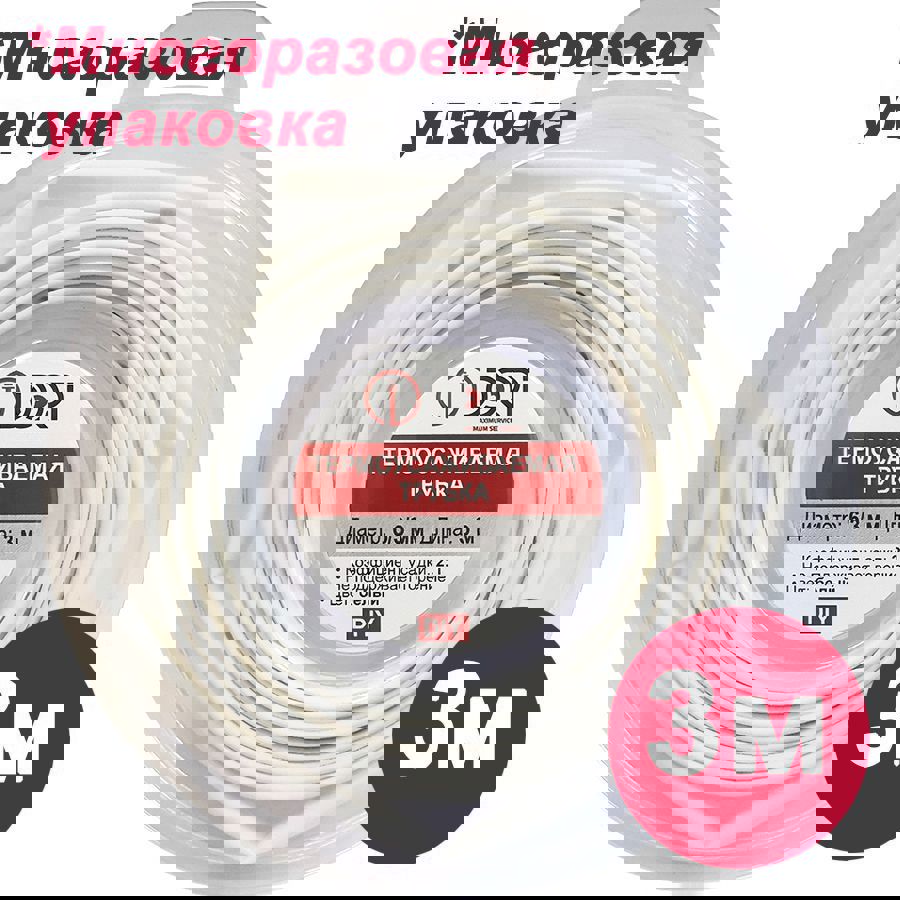 Изображение товара Термоусадочная трубка Dori ТУТ 6/3 3 м цвет белый