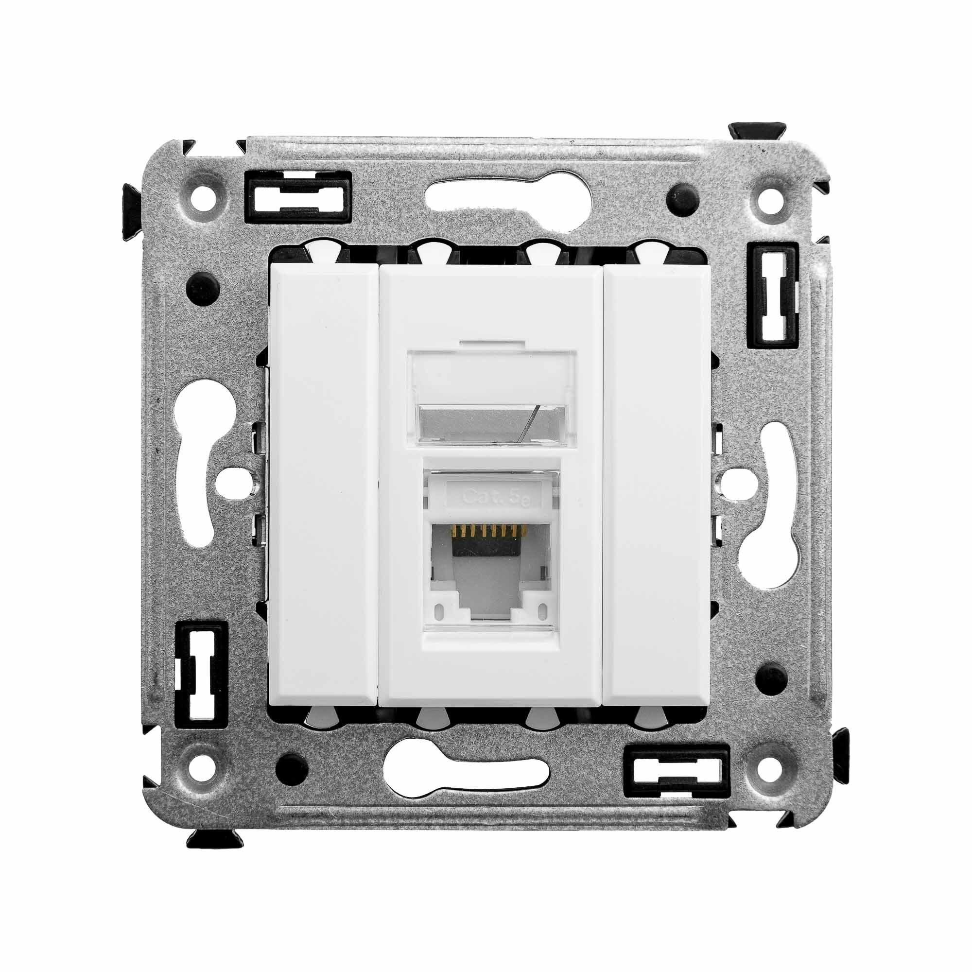 Изображение товара Встраиваемая компьютерная розетка DKC Avanti RJ-45 Cat 5e белая Изображение товара Встраиваемая компьютерная розетка DKC Avanti RJ-45 Cat 5e белая