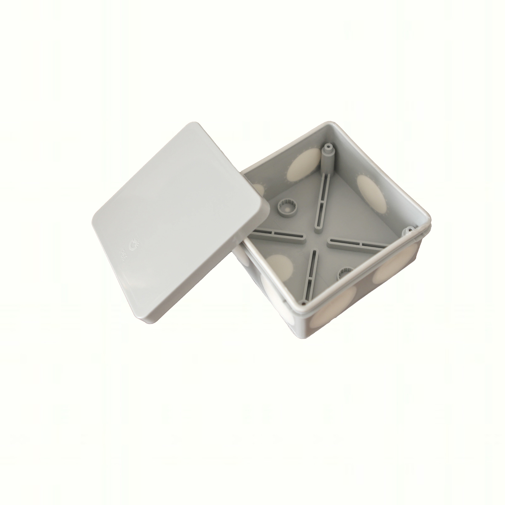 Изображение товара Распределительная коробка Элкис КМ-015 100x100x50 мм 8 вводов IP66 цвет серый