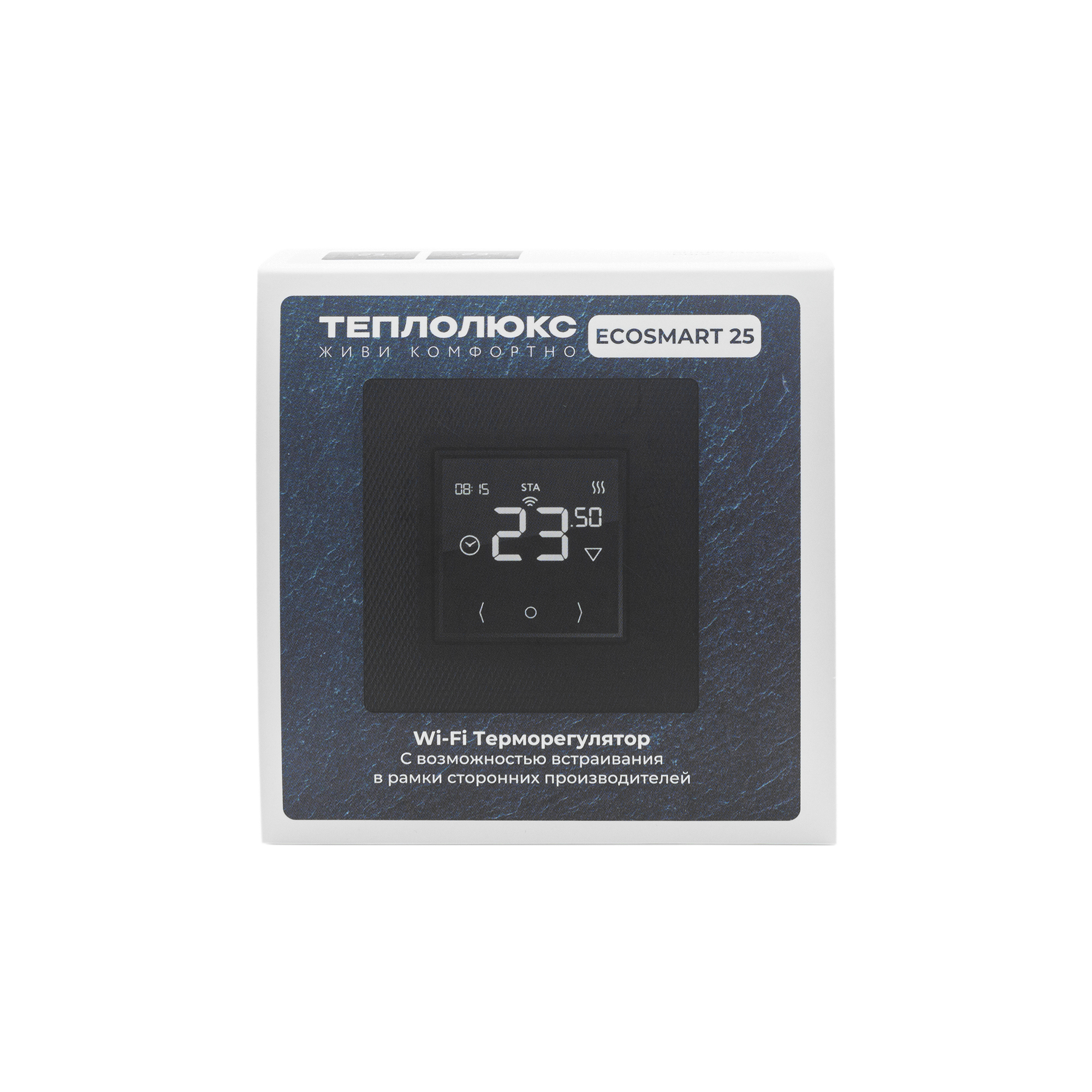 Изображение товара Терморегулятор для теплого пола Теплолюкс EcoSmart 25 Wi-Fi сенсорный черный