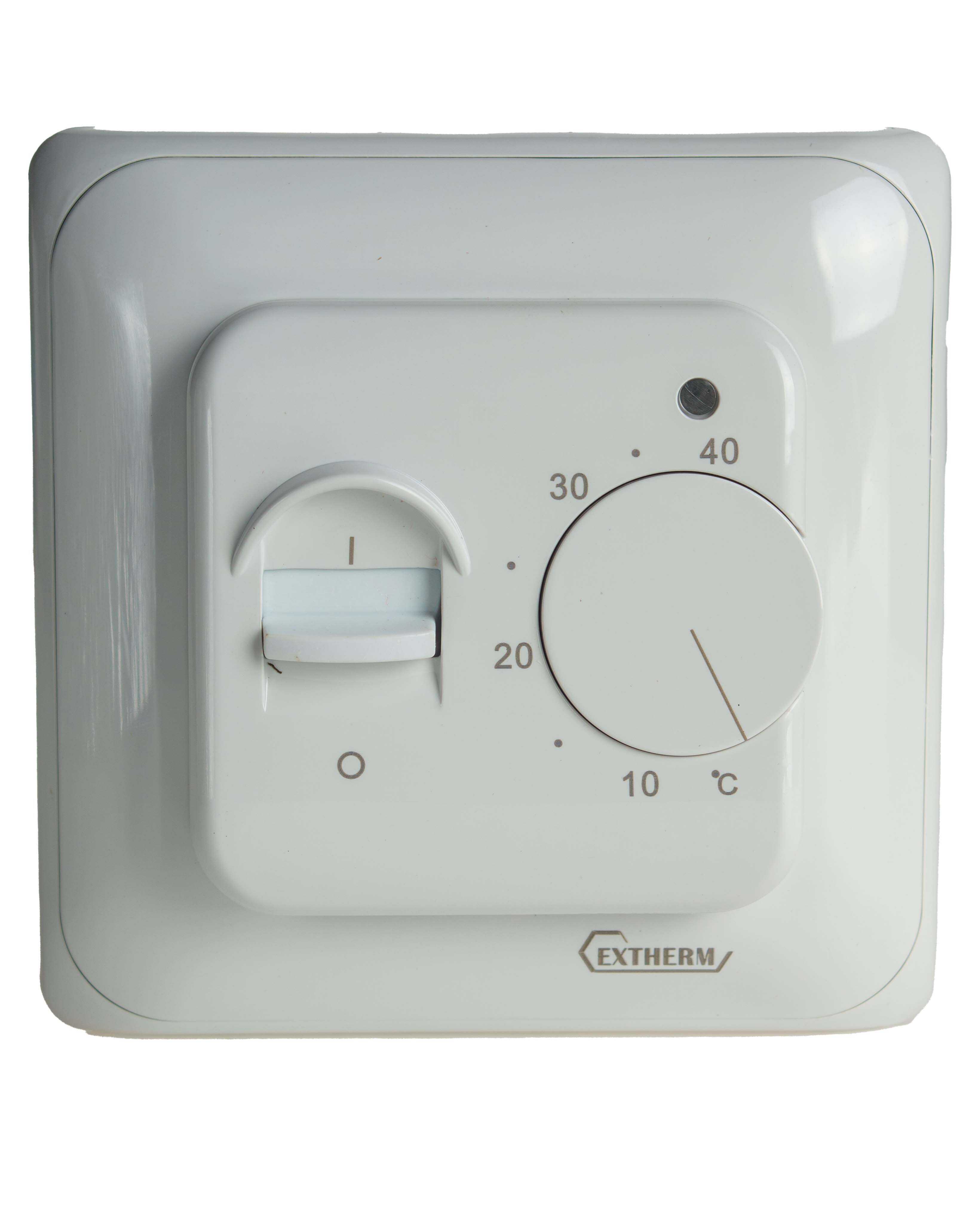 Изображение товара Терморегулятор для теплого пола Extherm MT-26 механический белый