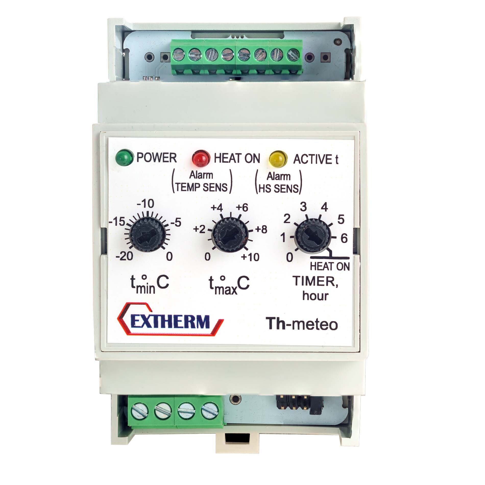 Изображение товара Терморегулятор для системы электрообогрева Extherm Th-Meteo механический белый