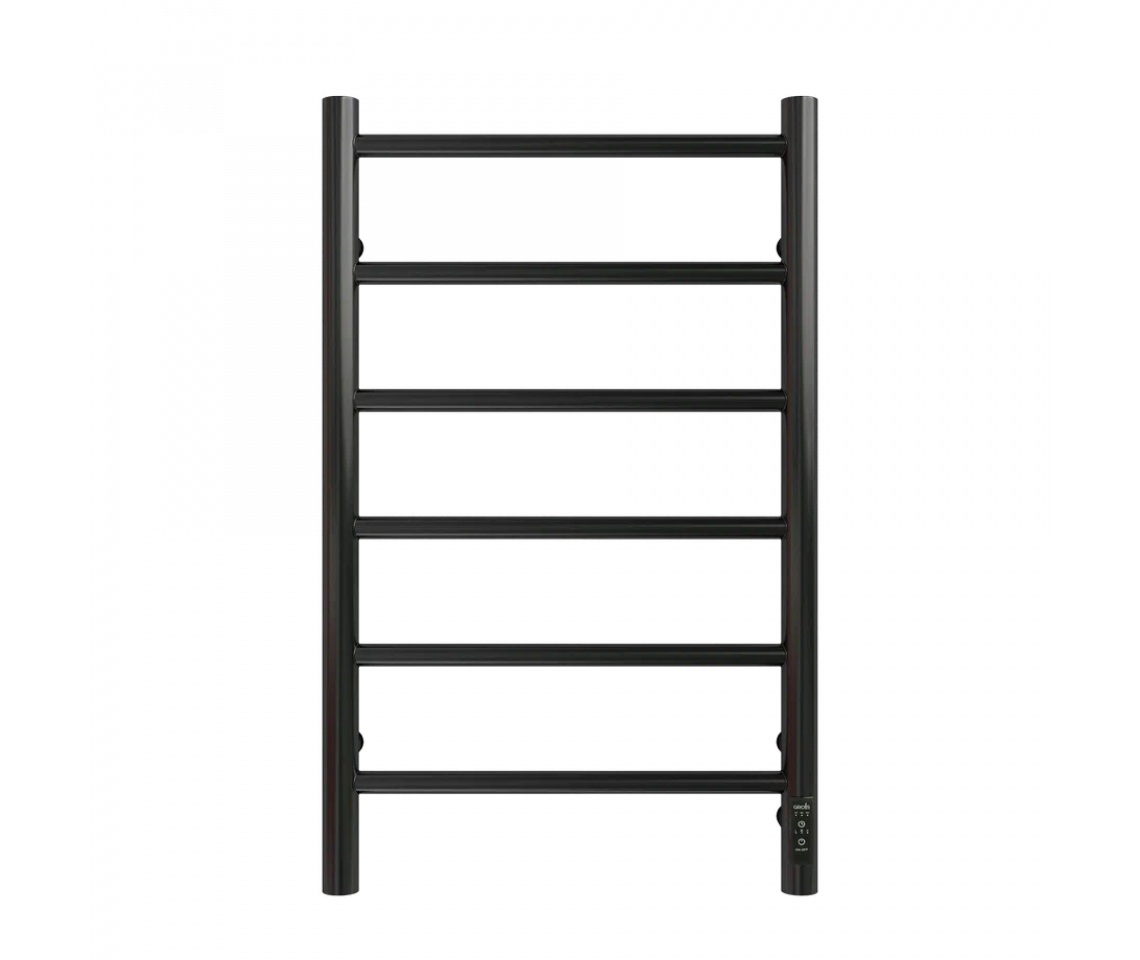 Изображение товара Полотенцесушитель электрический Grois Laura GR-131 П6 правый 400x700 мм 75 Вт с терморегулятором лесенка цвет черный