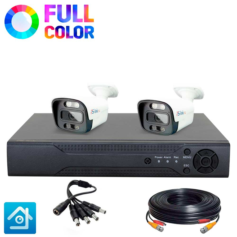 Изображение товара Комплект видеонаблюдения AHD 8Мп Ps-Link KIT-C802HDC уличные камеры с подсветкой