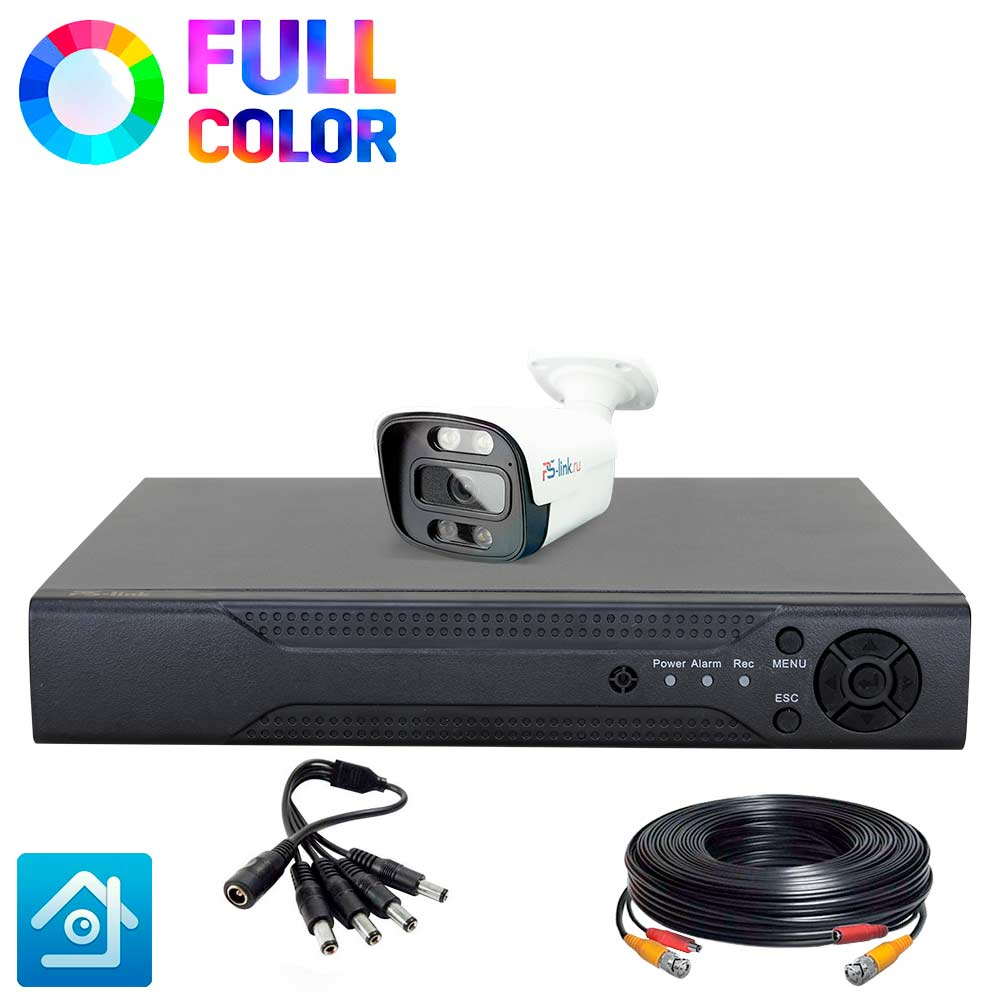 Изображение товара Комплект видеонаблюдения AHD Ps-Link KIT-C801HDC с уличной камерой 8 Мп