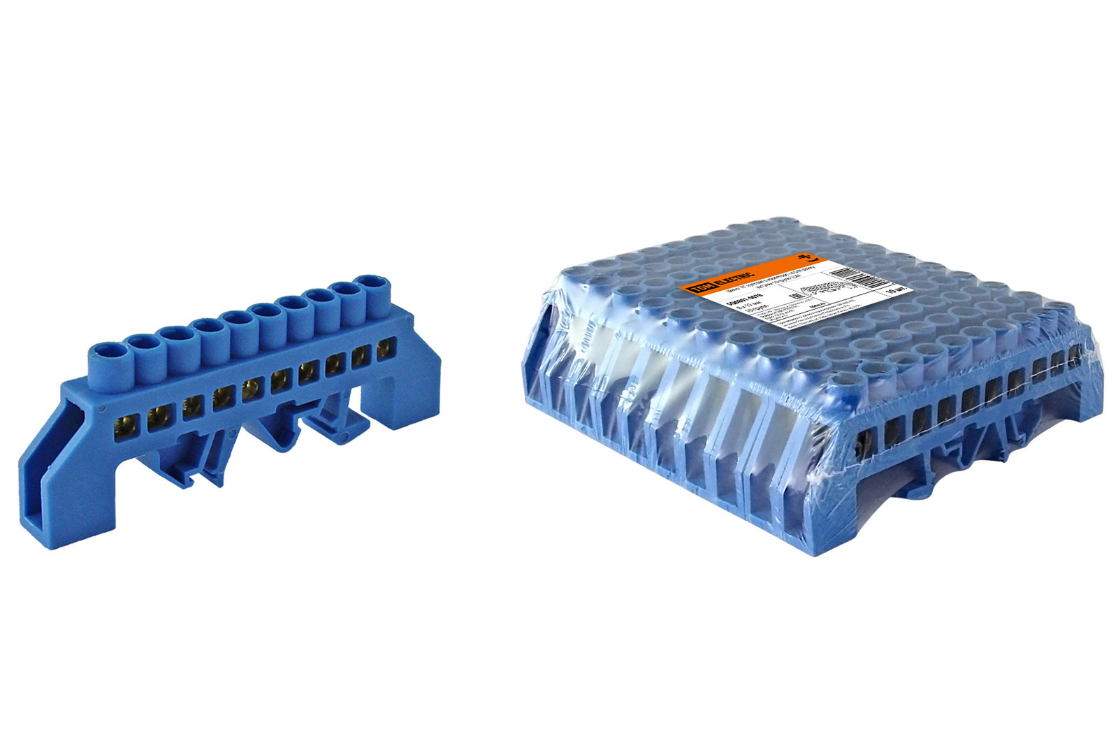 Изображение товара Шина нулевая Tdm electric в изоляторе 8x12 мм 10 групп 10 шт.