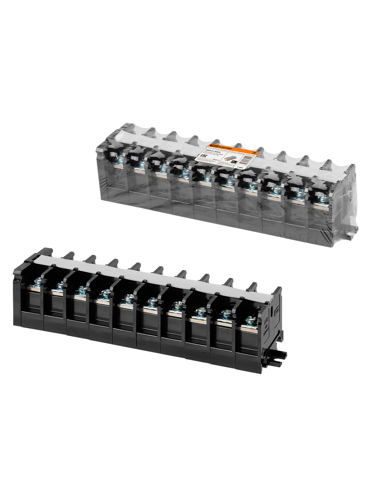 Изображение товара Блок зажимов наборный Tdm electric БЗН 60А на DIN-рейку 10 пар Изображение товара Блок зажимов наборный Tdm electric БЗН 60А на DIN-рейку 10 пар