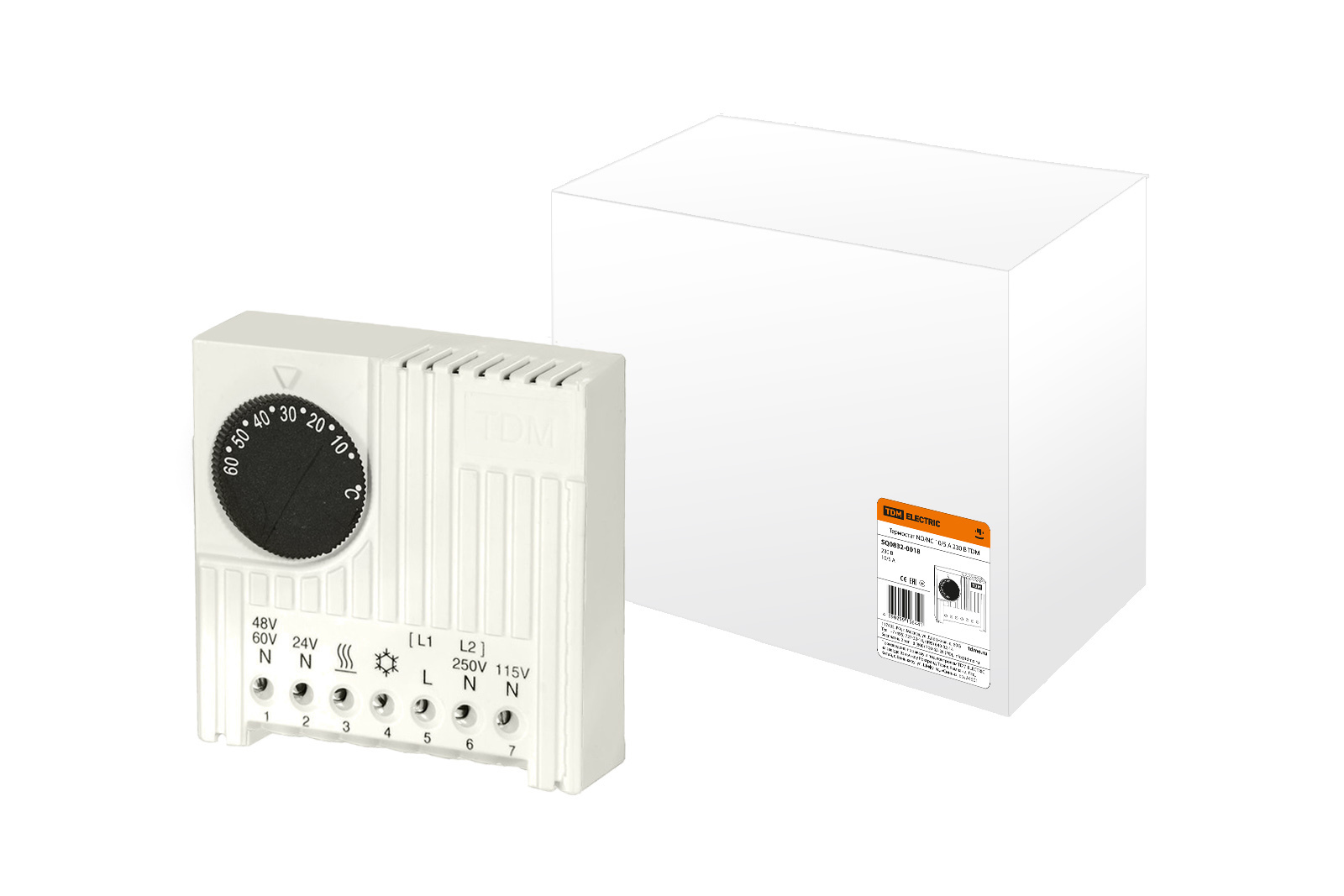 Изображение товара Термостат Tdm electric NO/NC 10/5 A 230 В Изображение товара Термостат Tdm electric NO/NC 10/5 A 230 В
