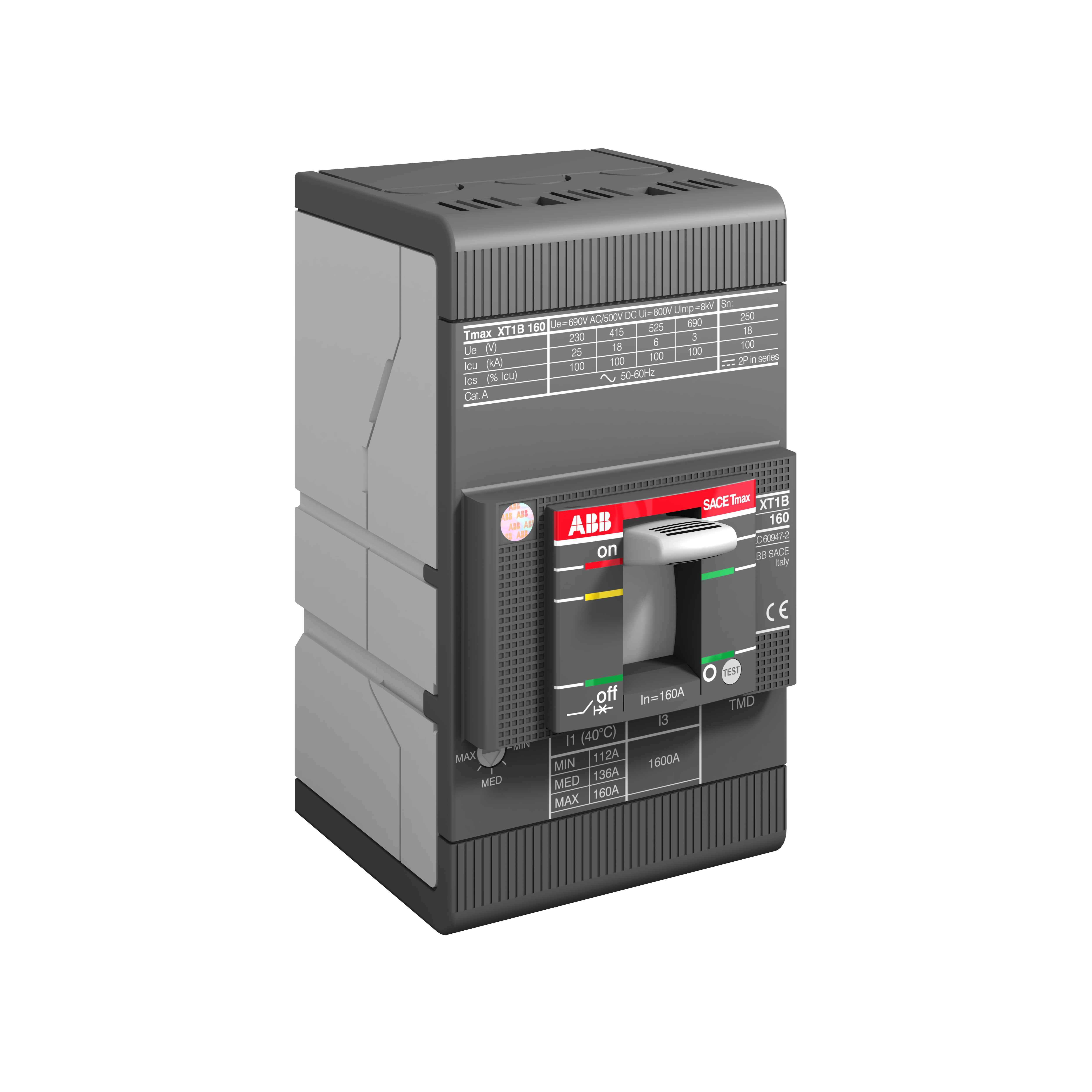 Изображение товара Автоматический выключатель ABB XT1B 160 TMD 3P 100-1000 А 25 кА 1SDA066807R1 Изображение товара Автоматический выключатель ABB XT1B 160 TMD 3P 100-1000 А 25 кА 1SDA066807R1