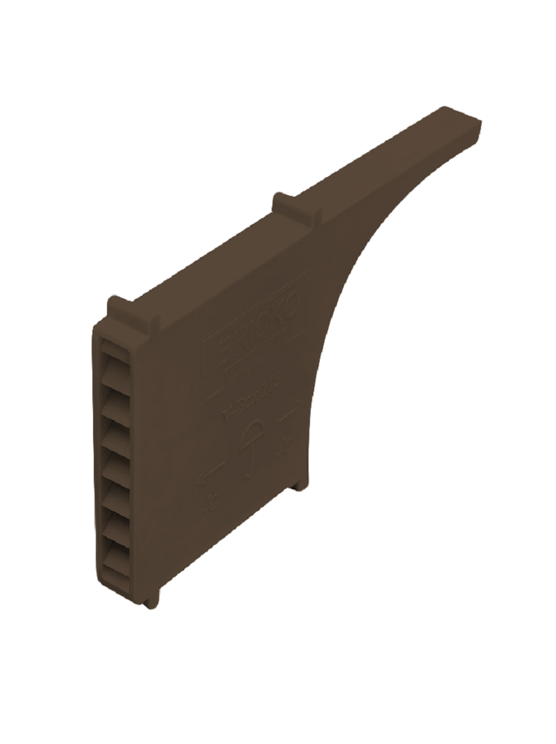 Изображение товара Коробочка вентиляционная Bricko V-Box 115x10x60 мм ПВХ цвет темно-коричневый 60 шт.