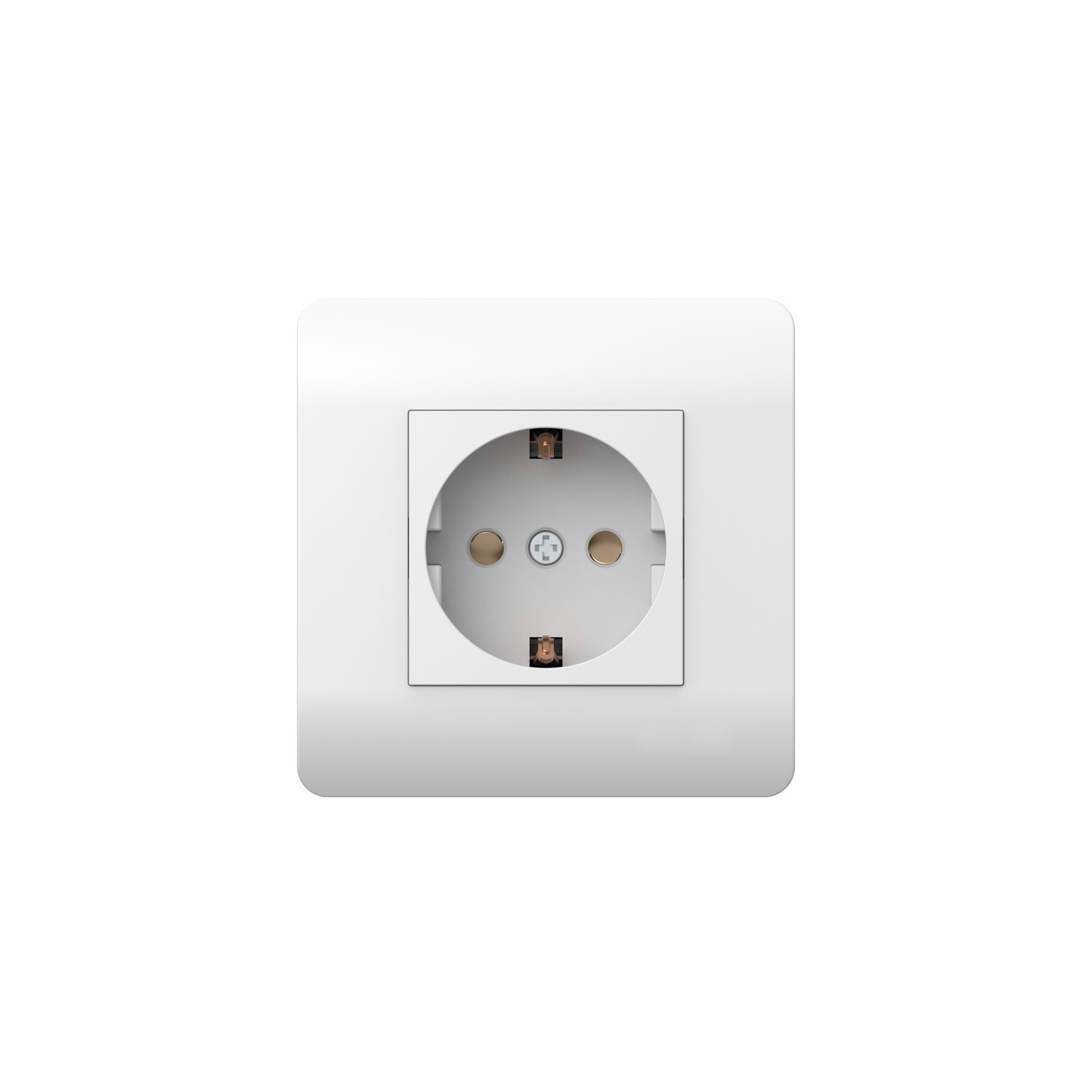 Изображение товара Розетка встраиваемая CHINT New3-E 431534 с заземлением и шторками цвет белый 1 шт