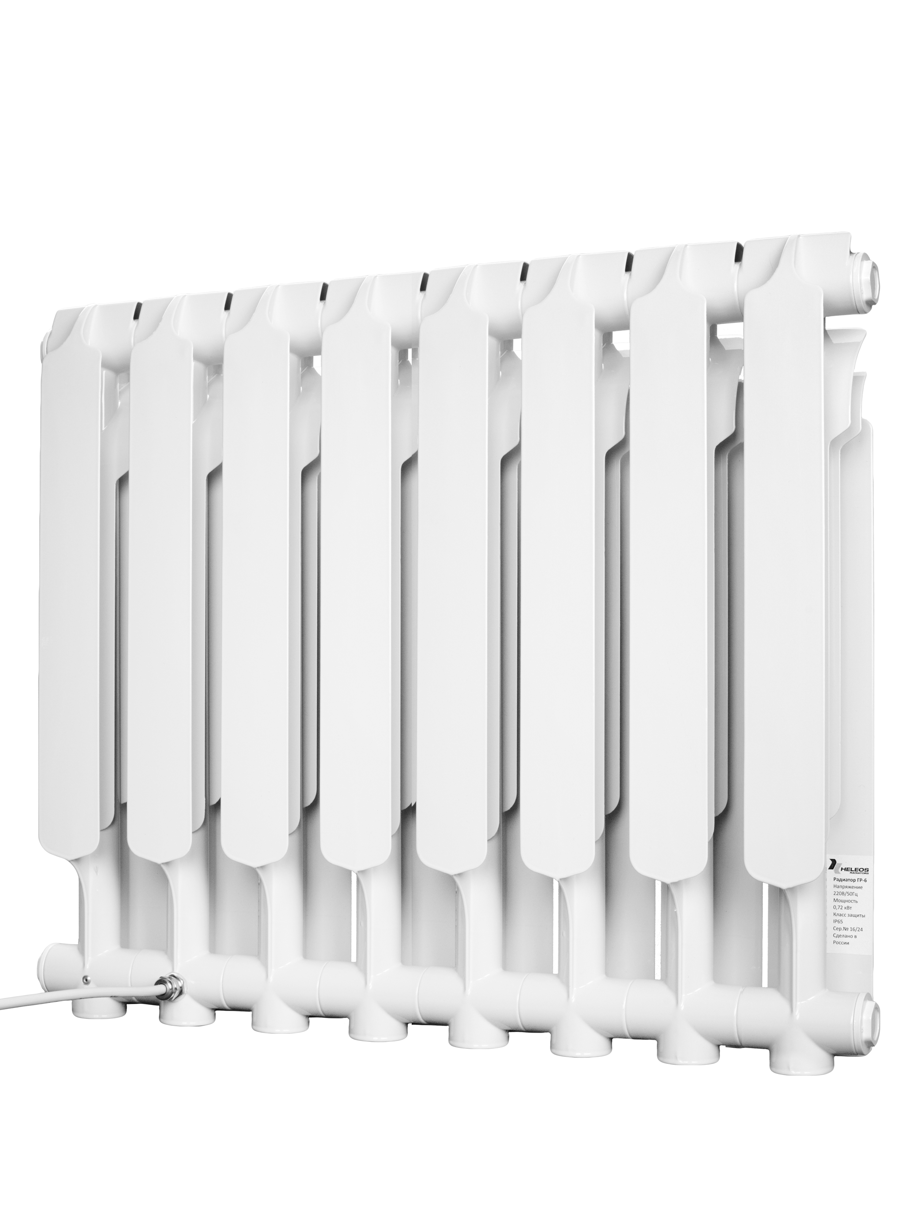 Изображение товара Электрический секционный радиатор ГЕЛЕОС ГР-8 мощностью 920 Вт для обогрева помещений