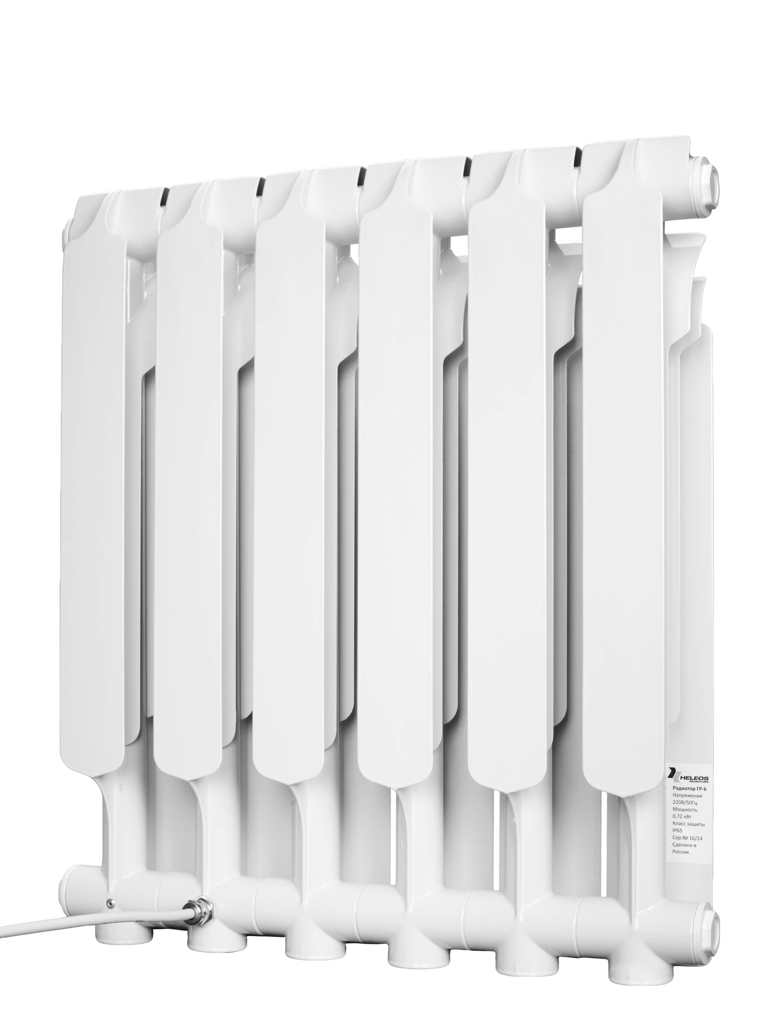 Изображение товара Электрический секционный радиатор ГЕЛЕОС ГР-6 720 Вт для обогрева помещений