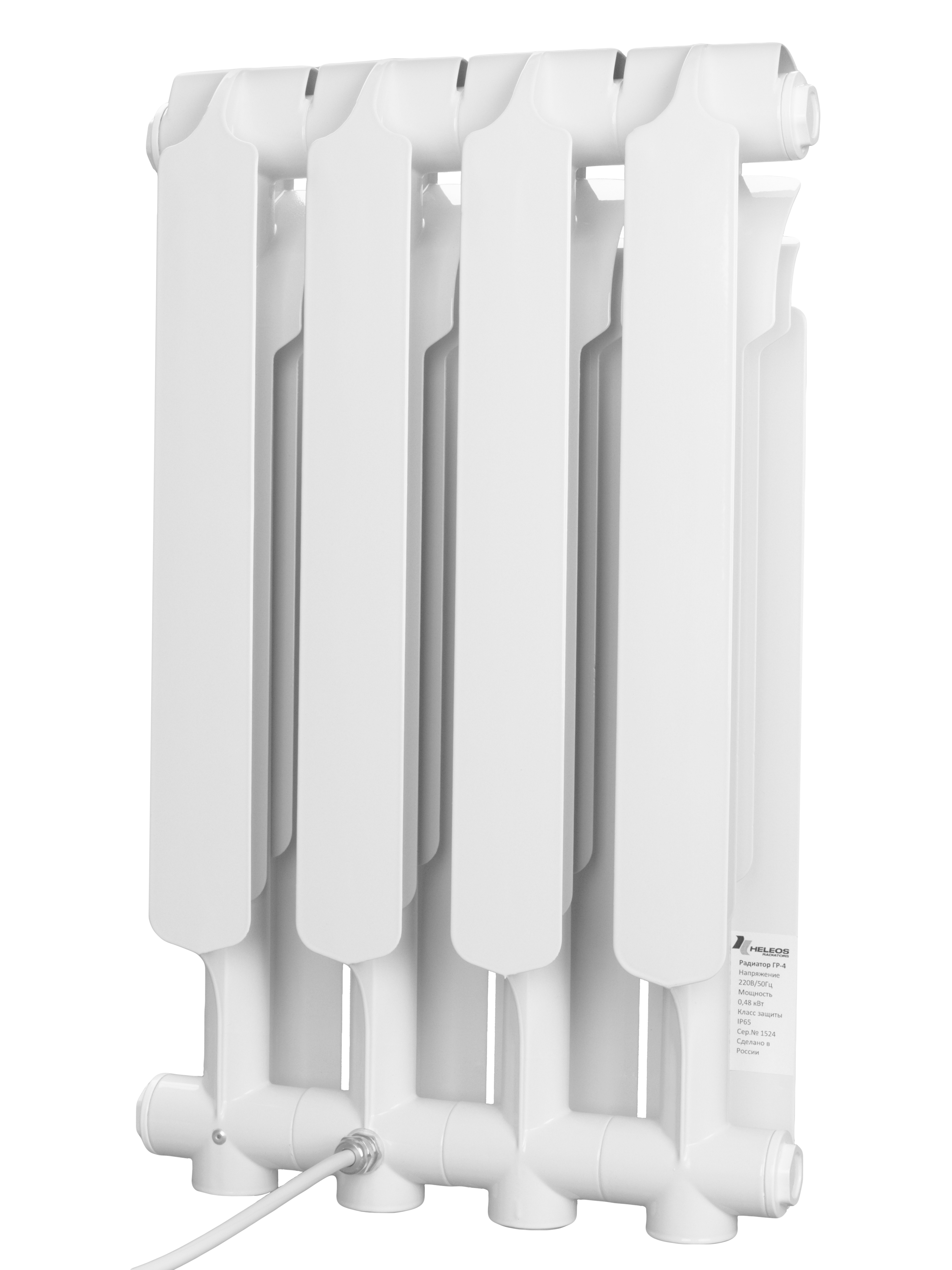 Изображение товара Электрический радиатор ГЕЛЕОС ГР-4 480 Вт 4 секции для обогрева помещений