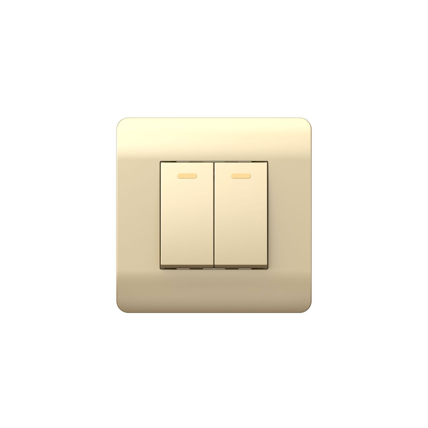 Изображение товара Переключатель встраиваемый Chint New3-E 431390 2 клавиши цвет шампань