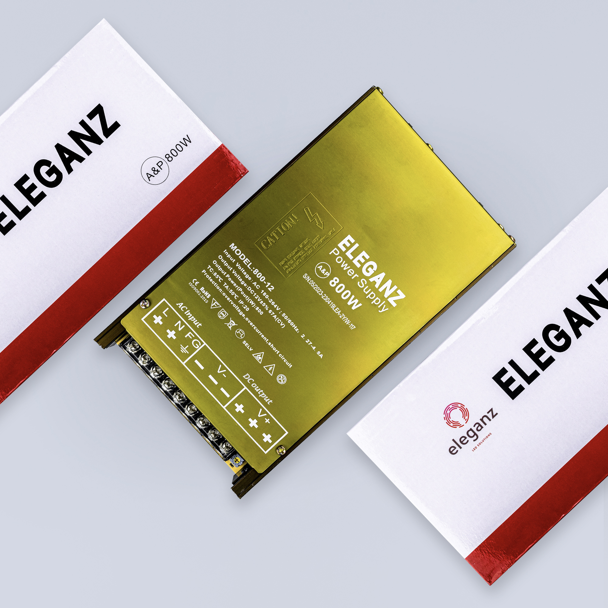 Изображение товара Eleganz 1126: блок питания 12 В 800 Вт IP20 для LED лент Изображение товара Eleganz 1126: блок питания 12 В 800 Вт IP20 для LED лент