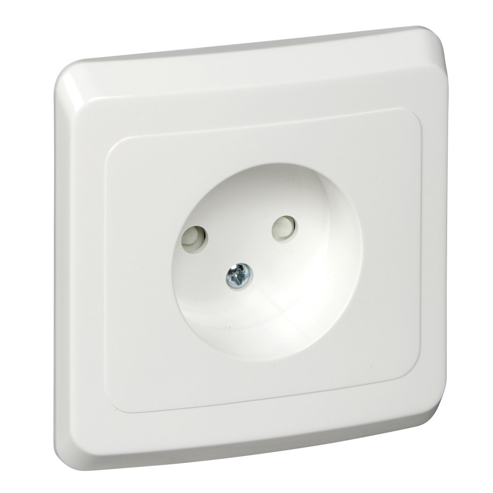 Изображение товара Розетка встраиваемая Этюд SYSTEME ELECTRIC PC16-002B белая со шторками