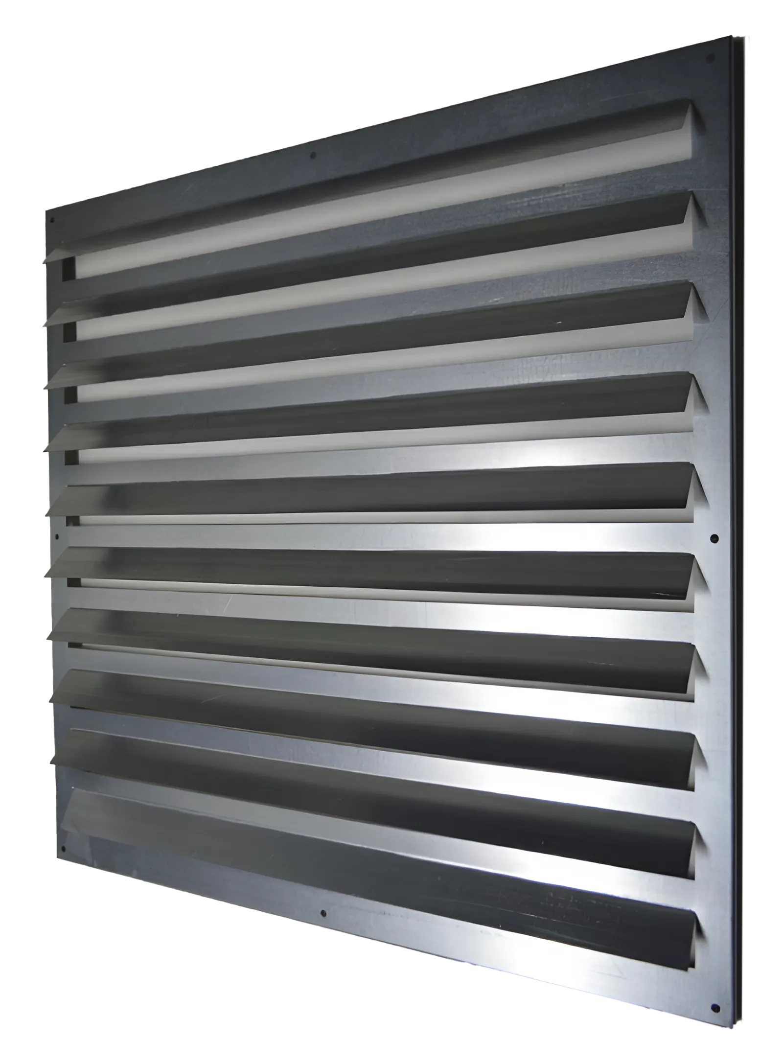 Изображение товара Решетка вентиляционная Шамрай 400x400 мм с наружними жалюзи сталь цвет серый