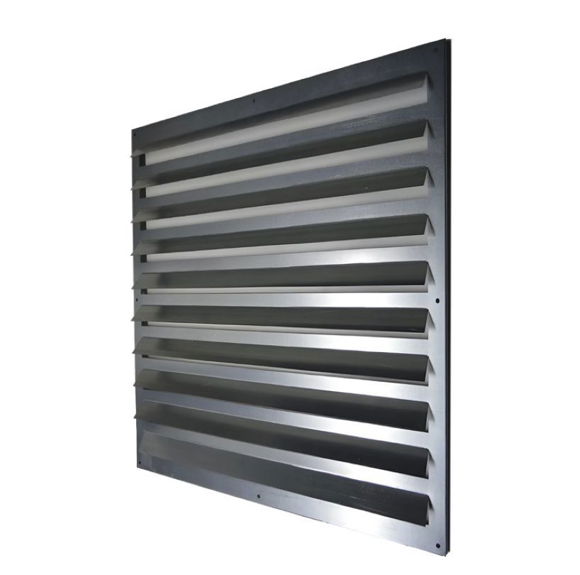 Изображение товара Решетка вентиляционная Шамрай 150x200 мм с наружними жалюзи сталь цвет серый
