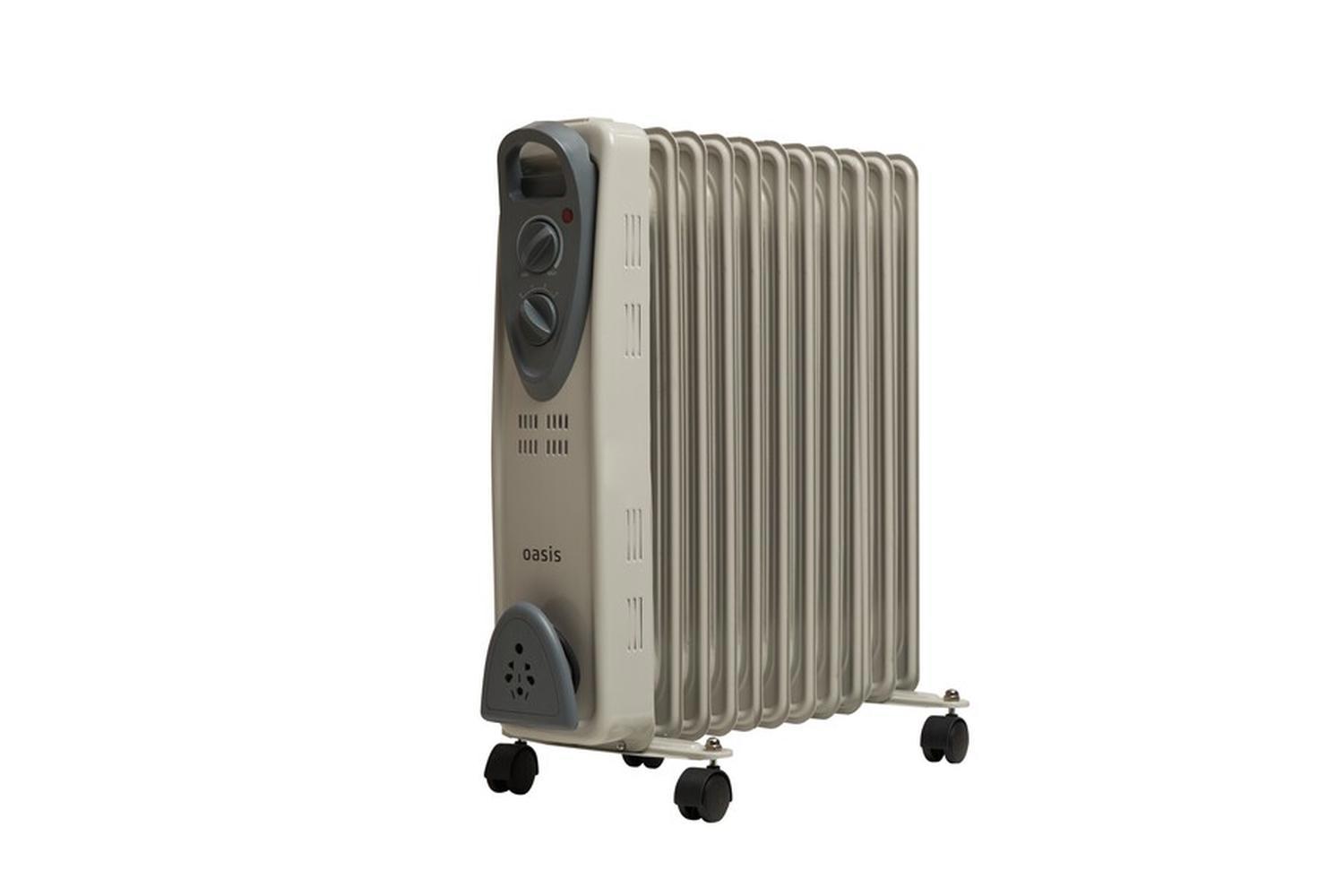 Изображение товара Оборудование масляный обогреватель Oasis UT-25 2500 Вт для помещений до 25 м² белый стильный дизайн
