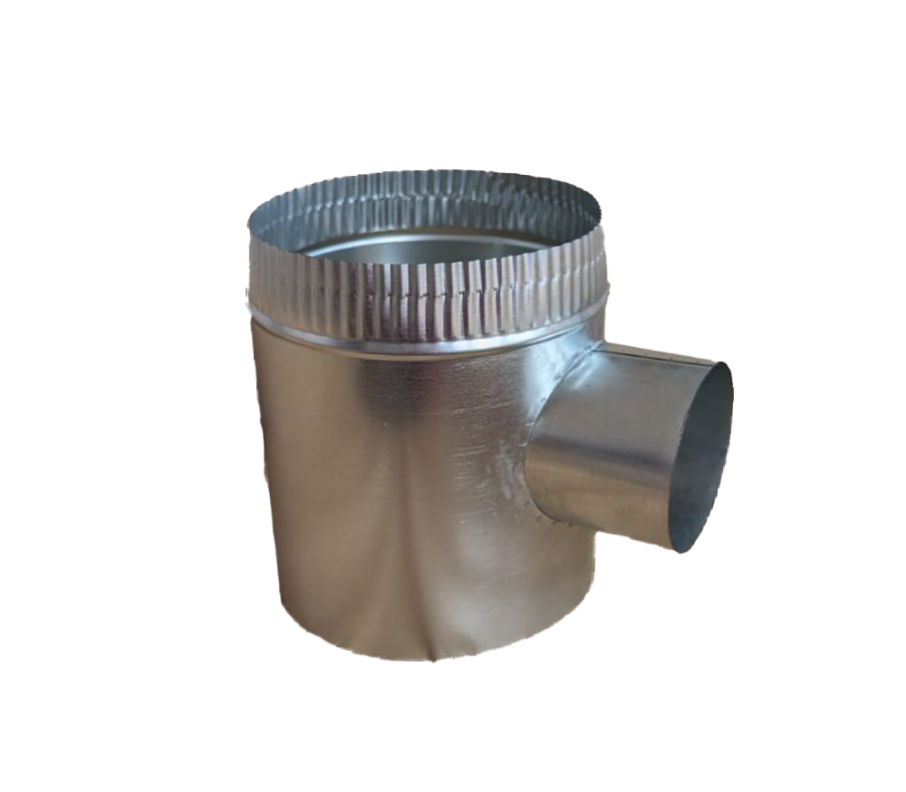 Изображение товара Тройник для круглых воздуxоводов Шамрай 200x100x200 мм оцинкованная сталь