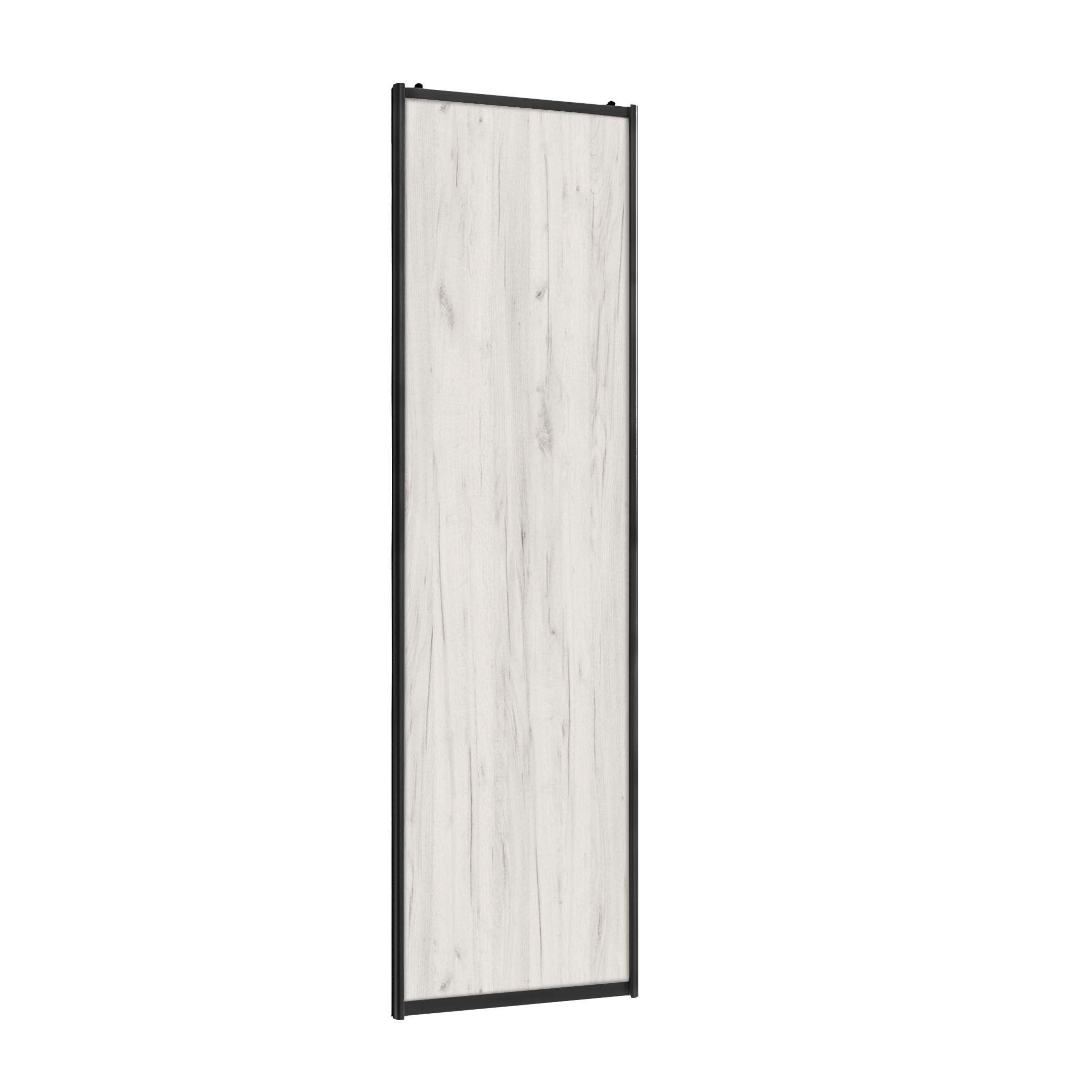 Изображение товара Дверь для шкафа-купе 245.5x90.4 см черный матовый/беленый дуб Изображение товара Дверь для шкафа-купе 245.5x90.4 см черный матовый/беленый дуб