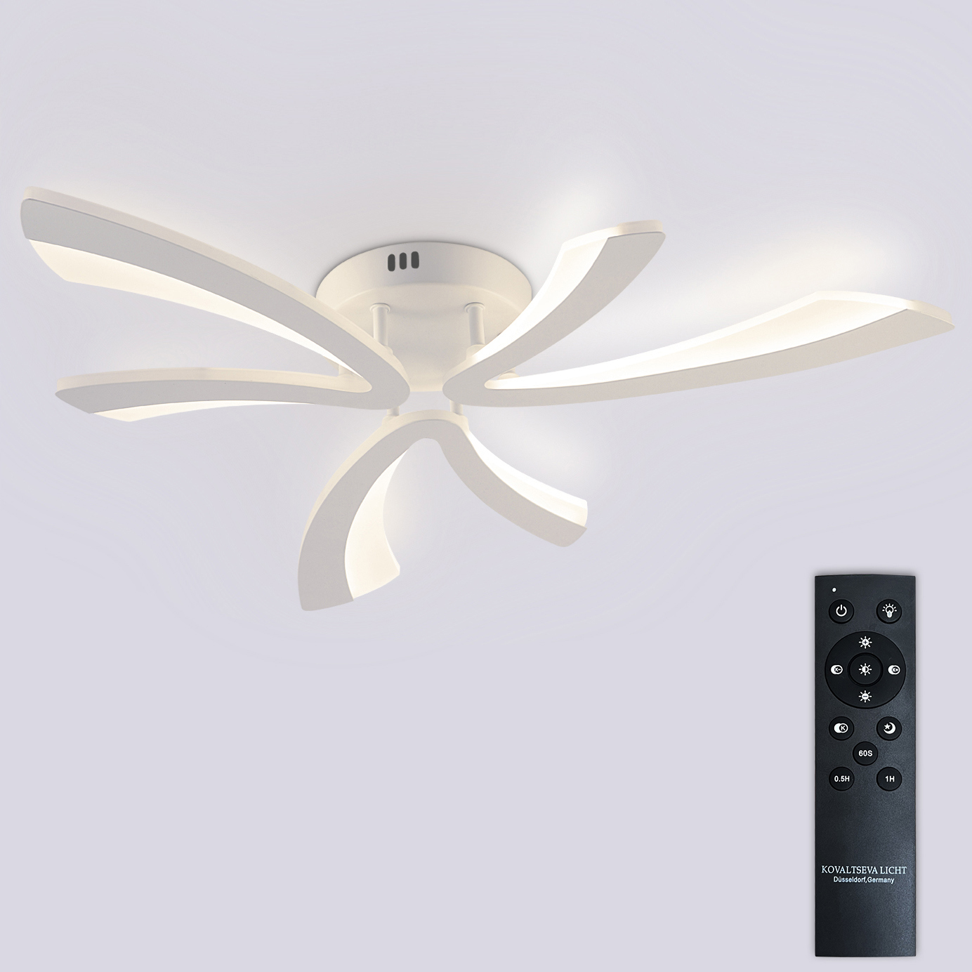 Изображение товара Люстра потолочная светодиодная Natali Kovaltseva Vio с пультом управление 14 м² белый