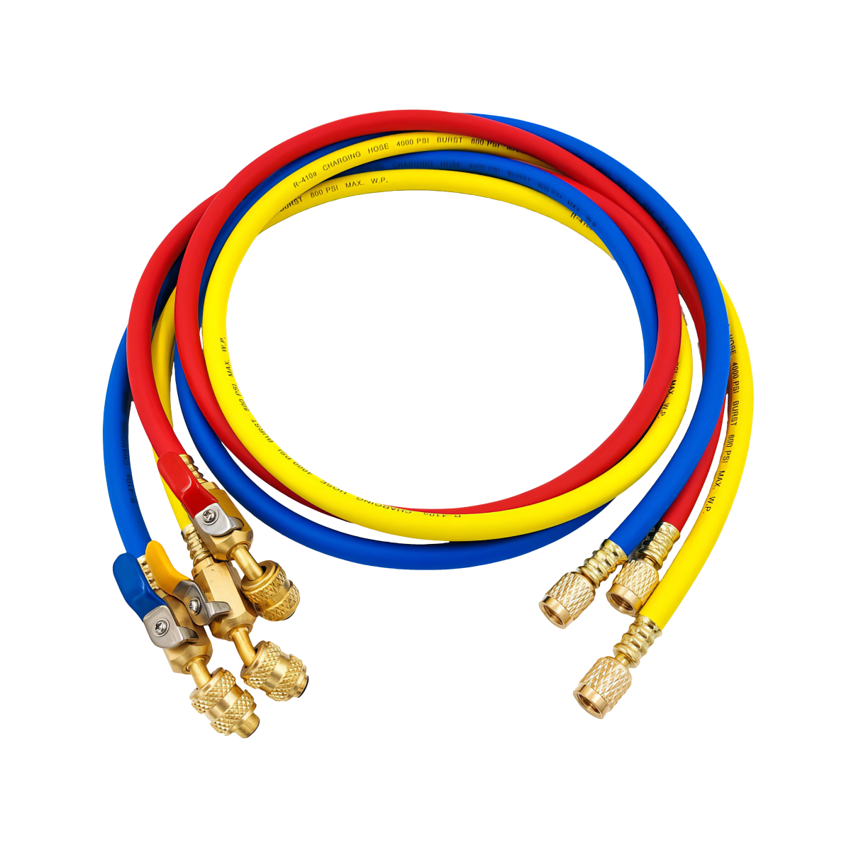 Изображение товара Комплект заправочных шлангов Value VRP-C-RYB1/4 3 шт 1,5 м для кондиционеров