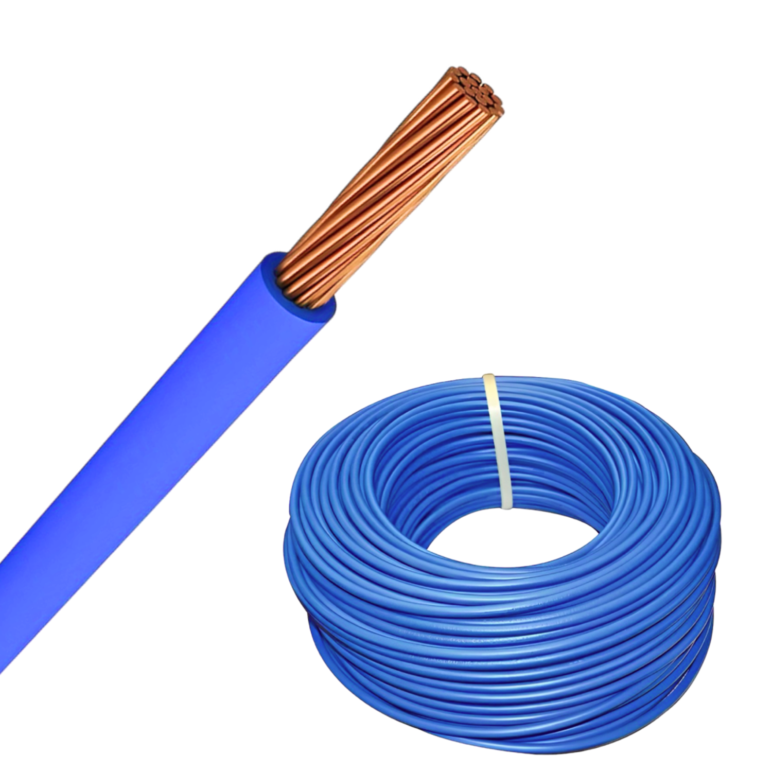 Изображение товара Провод Рэмкабель ПуГВ 1x6 30 м цвет синий ГОСТ