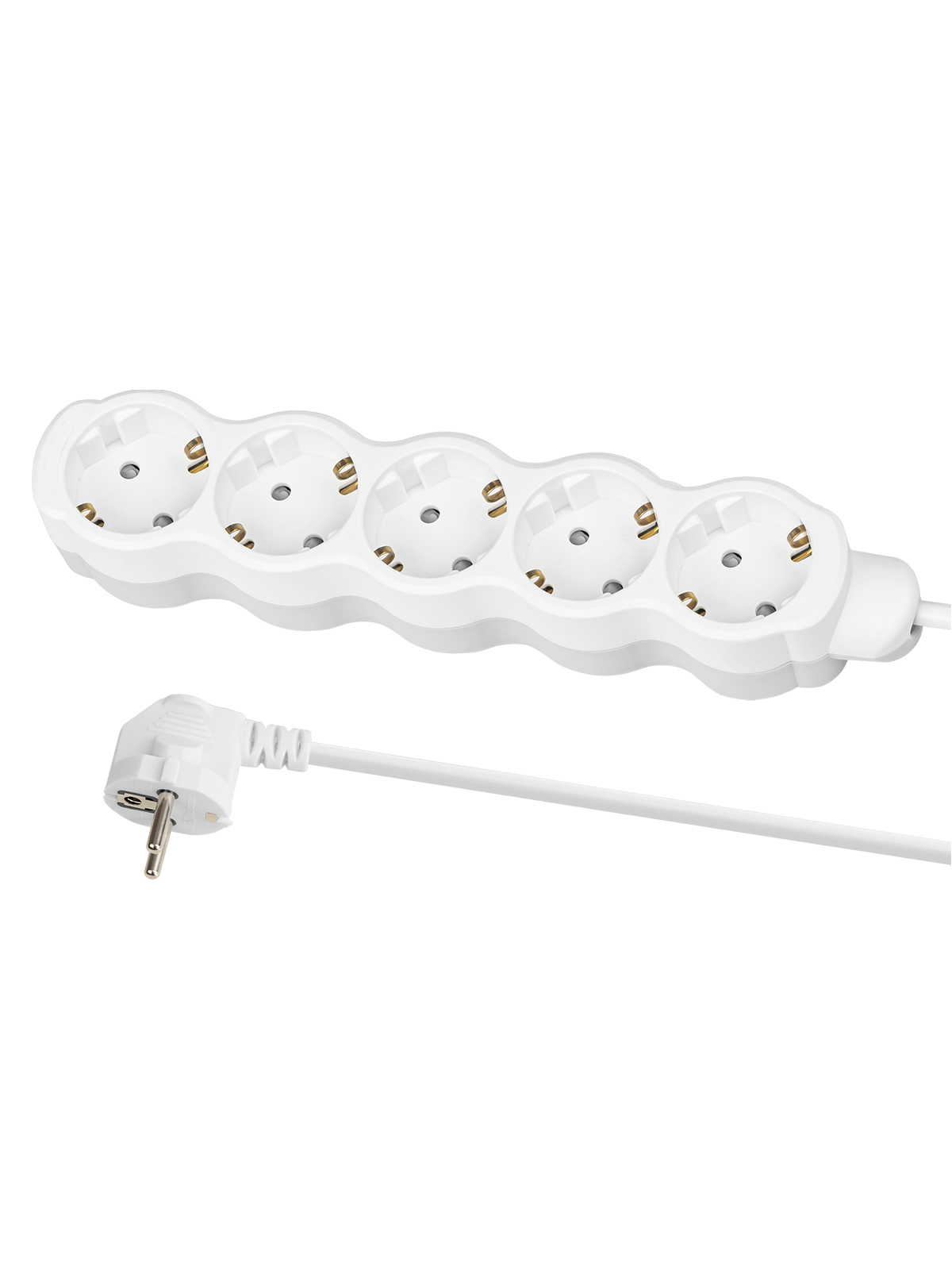 Изображение товара Удлинитель бытовой Tdm electric Люкс SQ1303-4022 3x0.75 2 м 5 розеток с заземлением 2400 Вт цвет белый